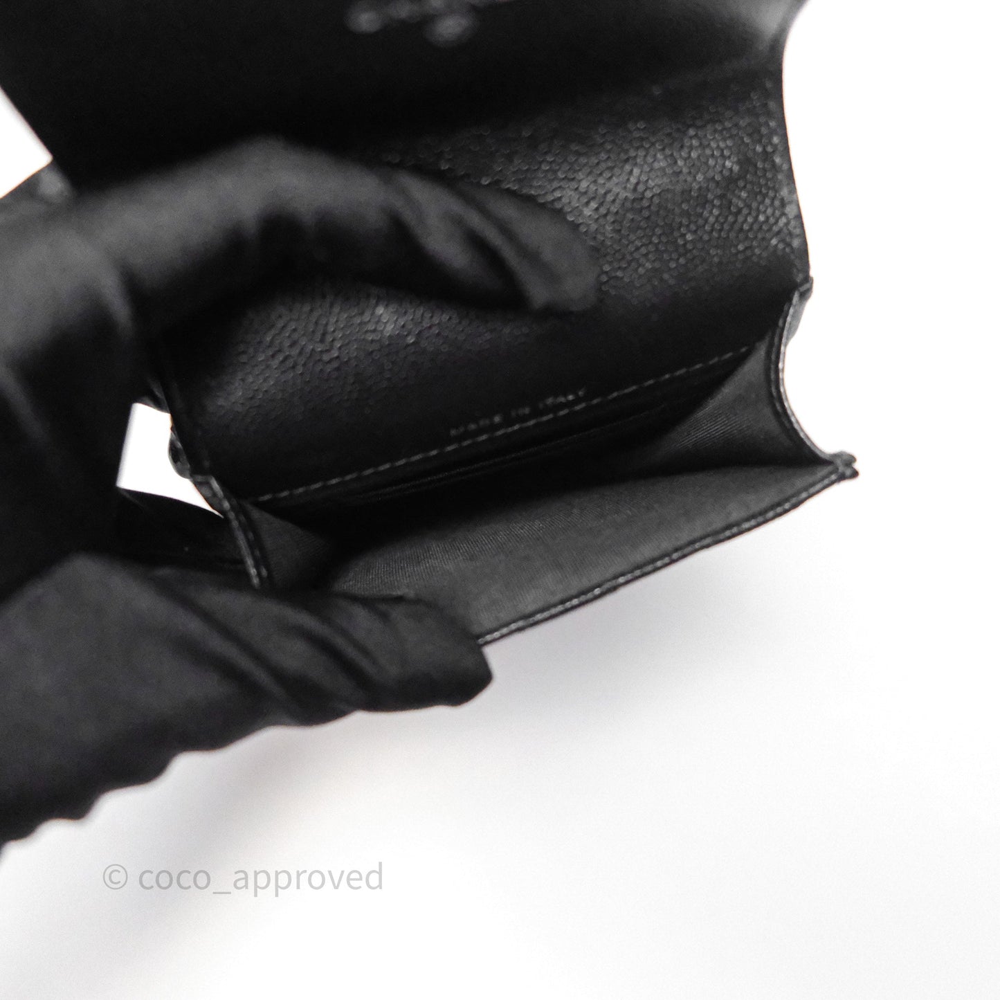 Chanel Incognito Phone Holder So Black Caviar Black Hardware