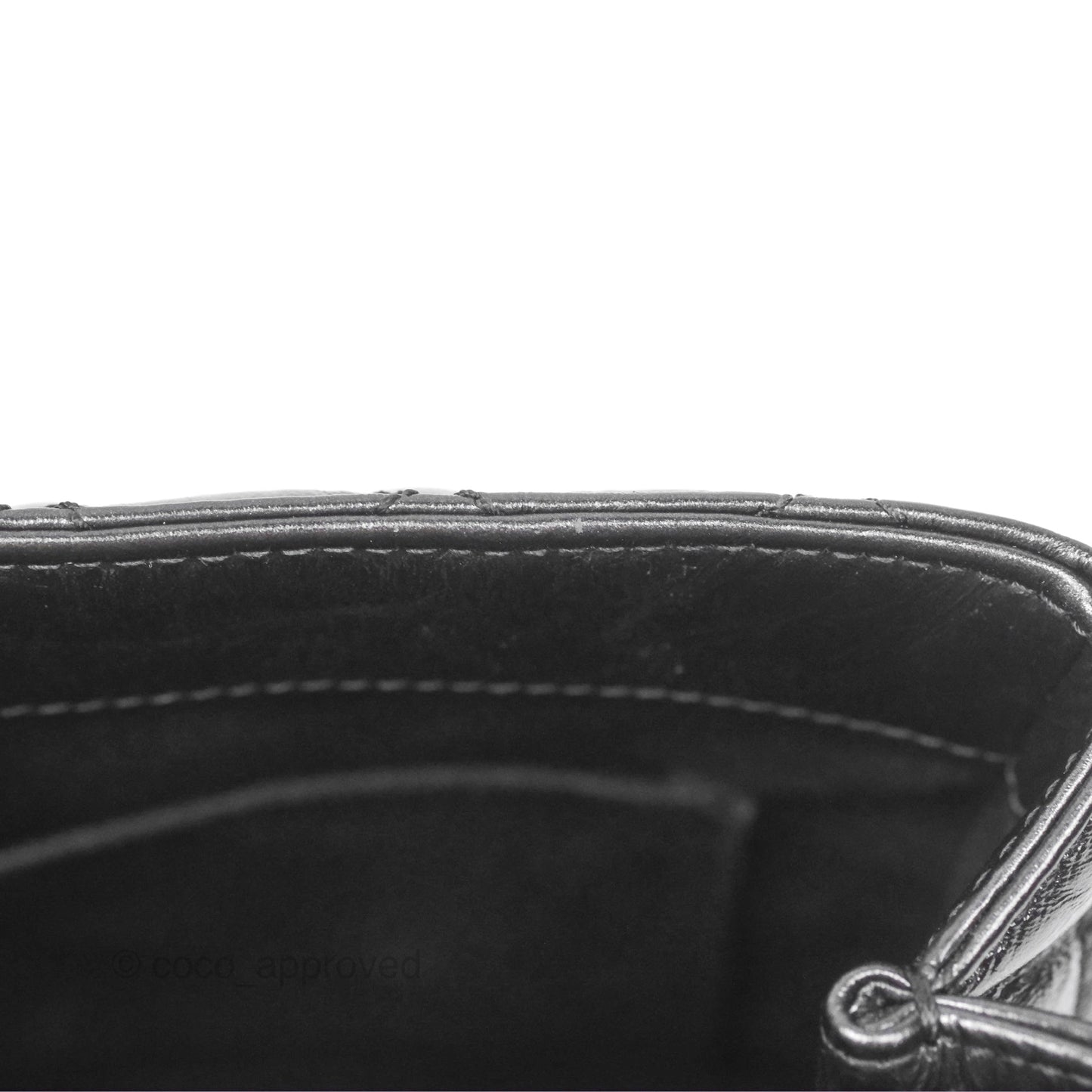 Chanel Medium Coco Handle Quilted Aged Calfskin Iridescent Dark Grey So Black Hardware