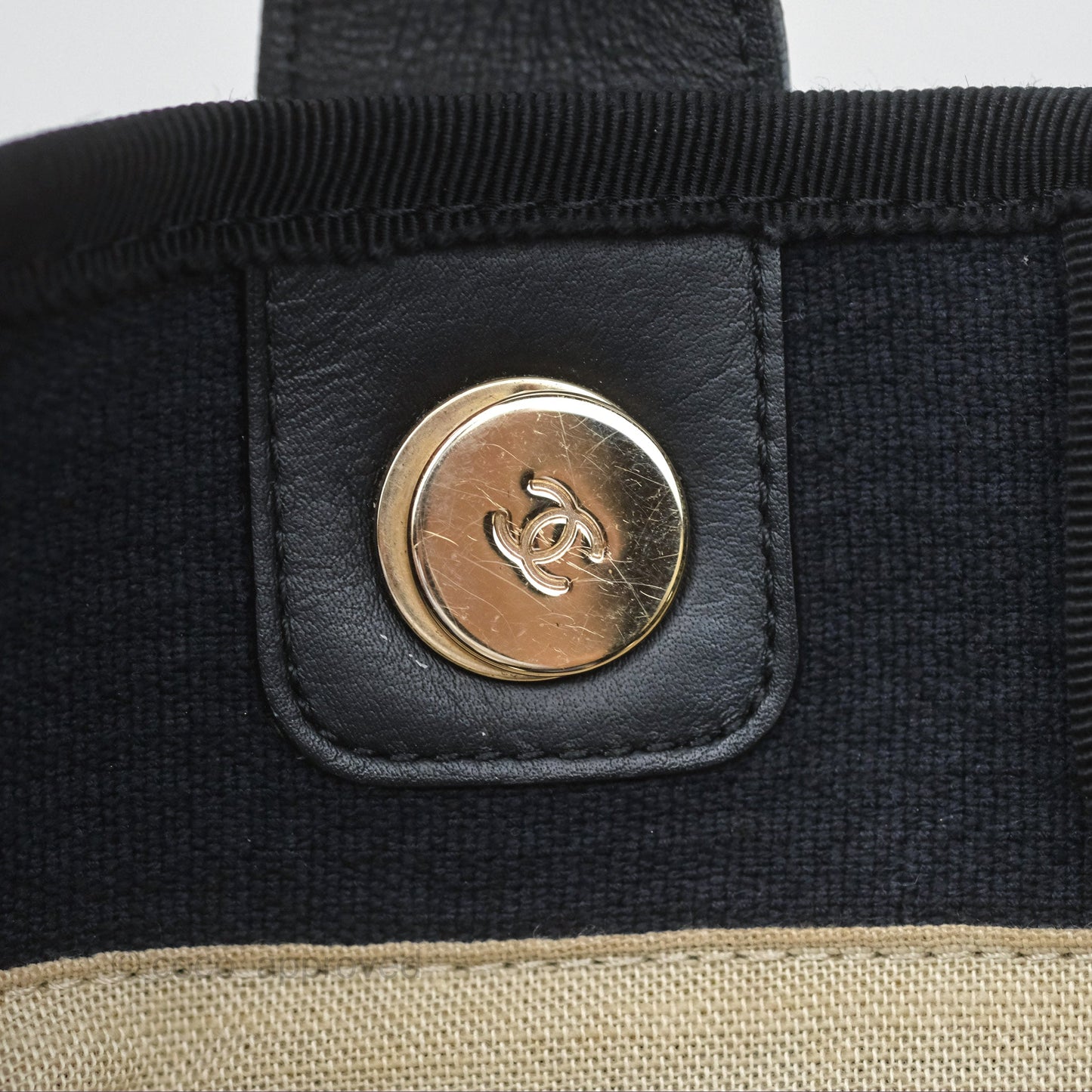 Chanel New Small Deauville Navy Canvas