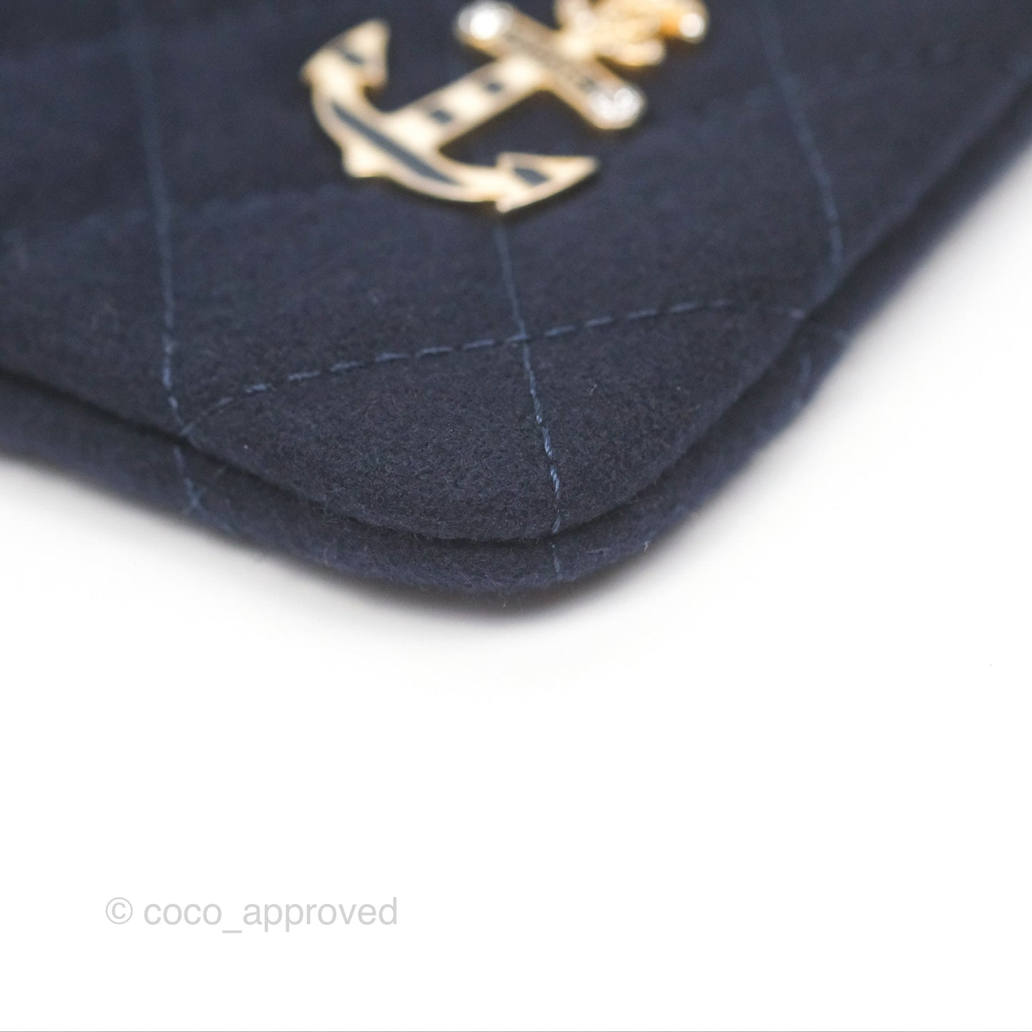 Chanel Coco Cruise Charms Mini O Case Navy Jersey