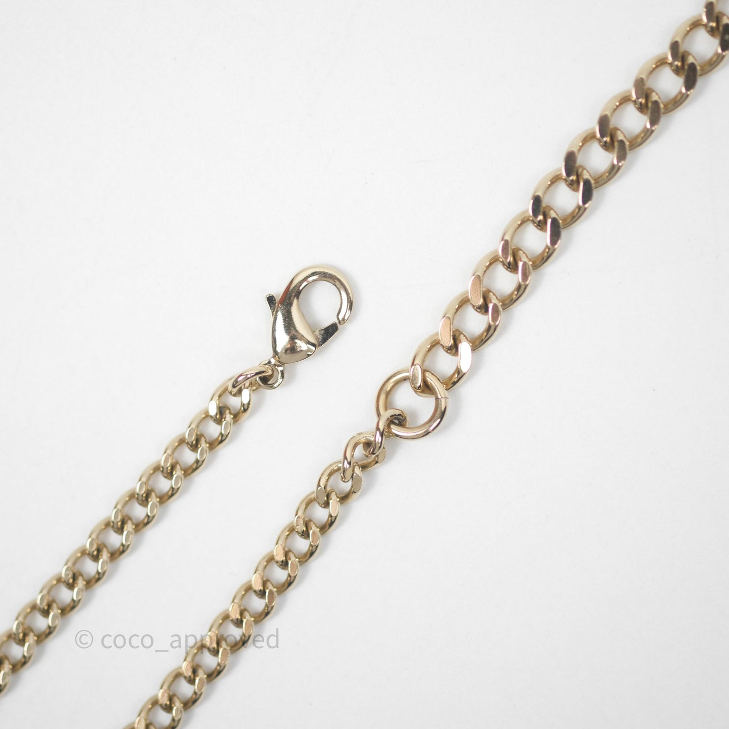 Chanel Square CC Necklace Gold Tone 23C
