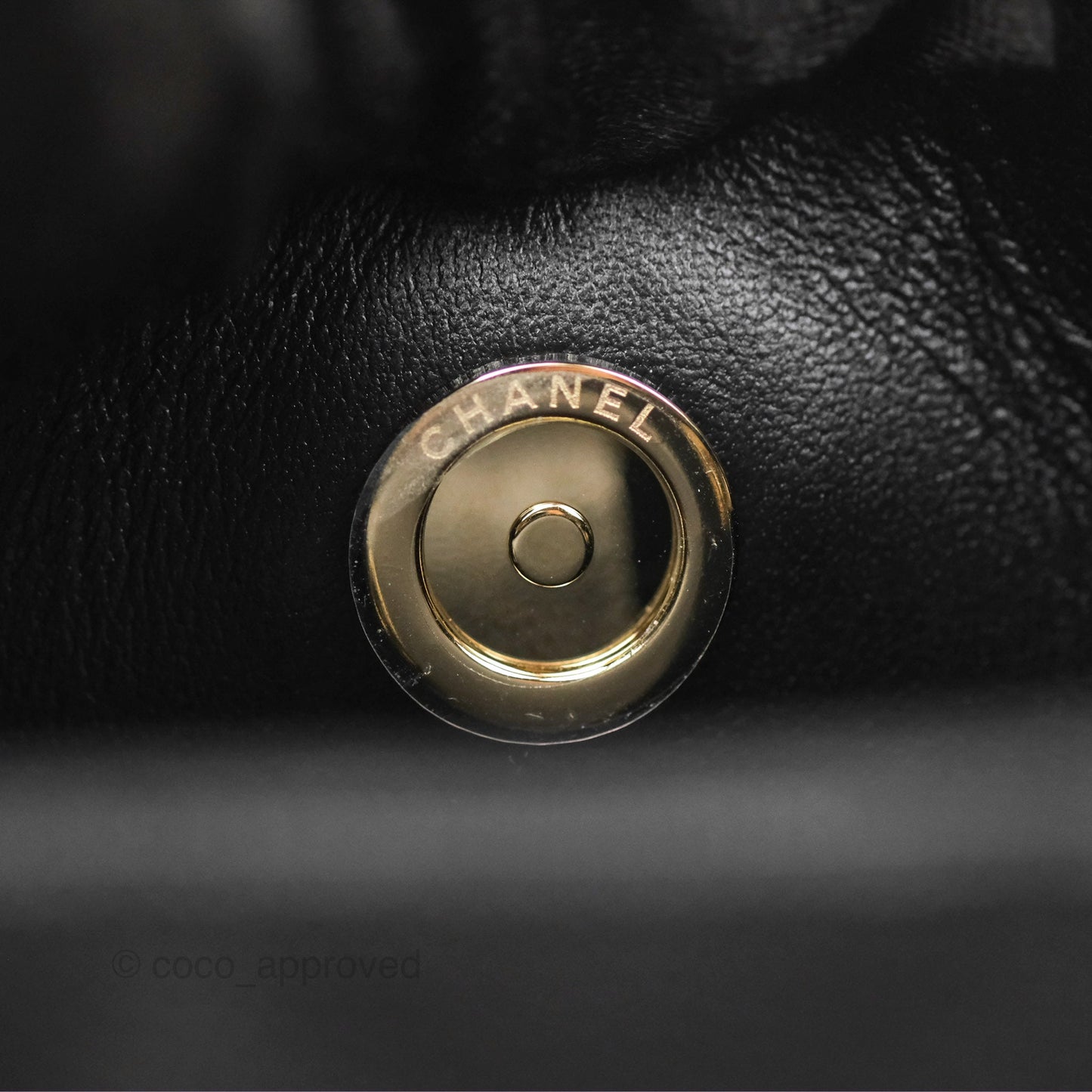 Chanel Mini Bucket Tote Black Caviar Gold Hardware 22S