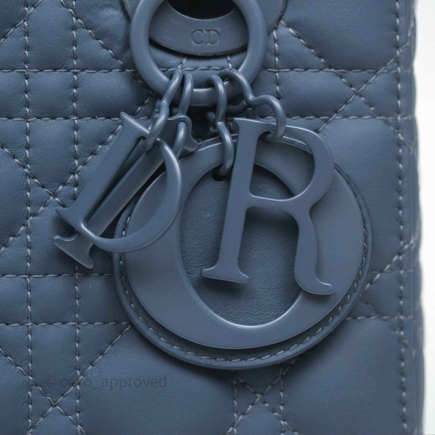 Christian Dior Small My ABCDior Lady Dior UltraMatte Calfskin Cannage Dark Blue