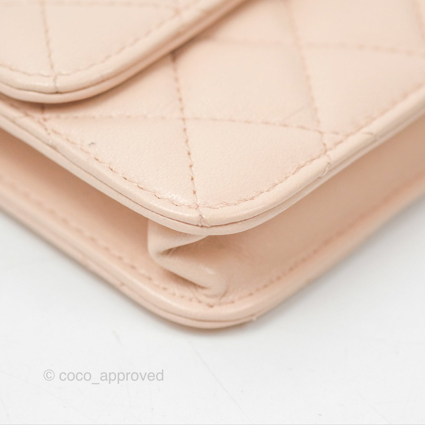 Chanel Mini Pearl Crush Clutch With Chain Belt Rose Clair Pink Aged Gold Hardware