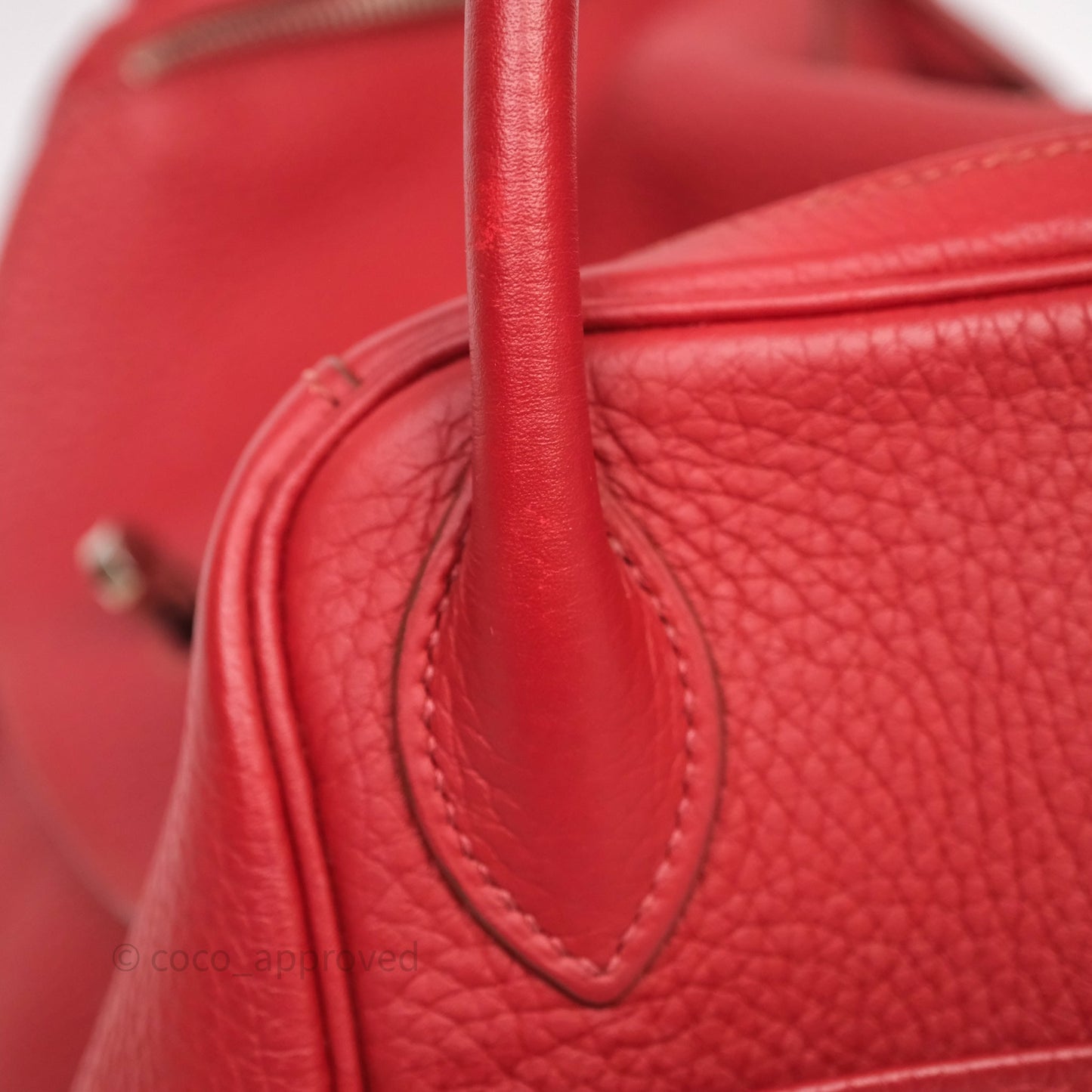 Hermès Lindy 30 Rouge Garance 54 Clemence Palladium Hardware