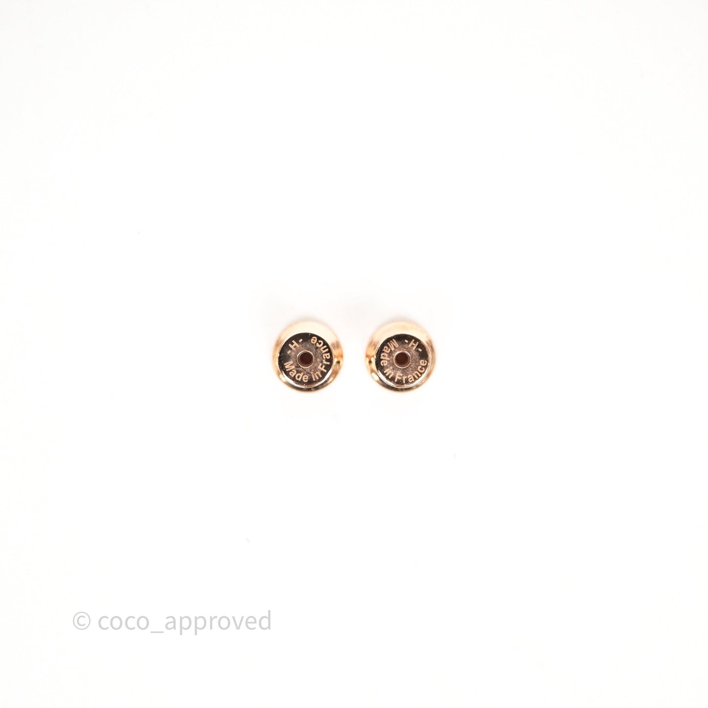 Hermès Pop H Earrings Burgundy Rose Gold
