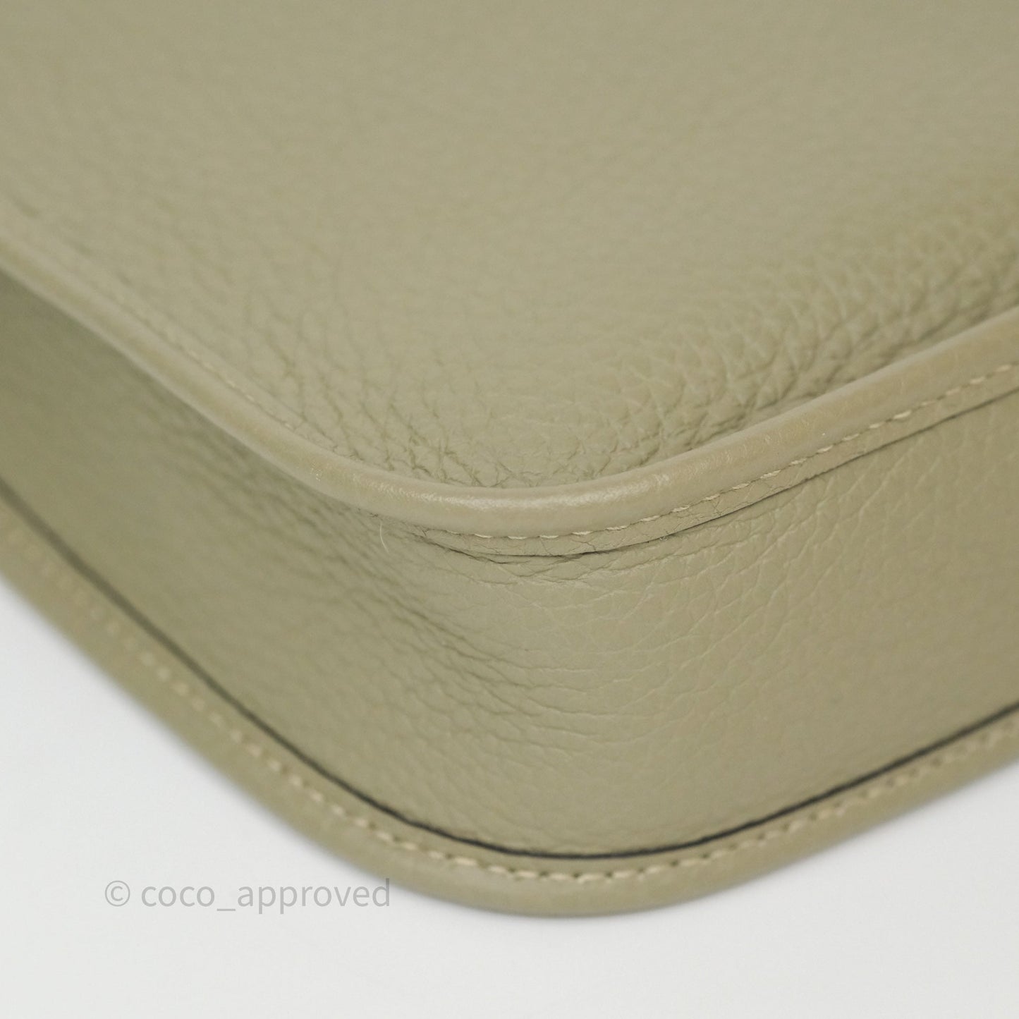 Hermès Mini Evelyne 16 Sauge Q1 Clemence Gold Hardware