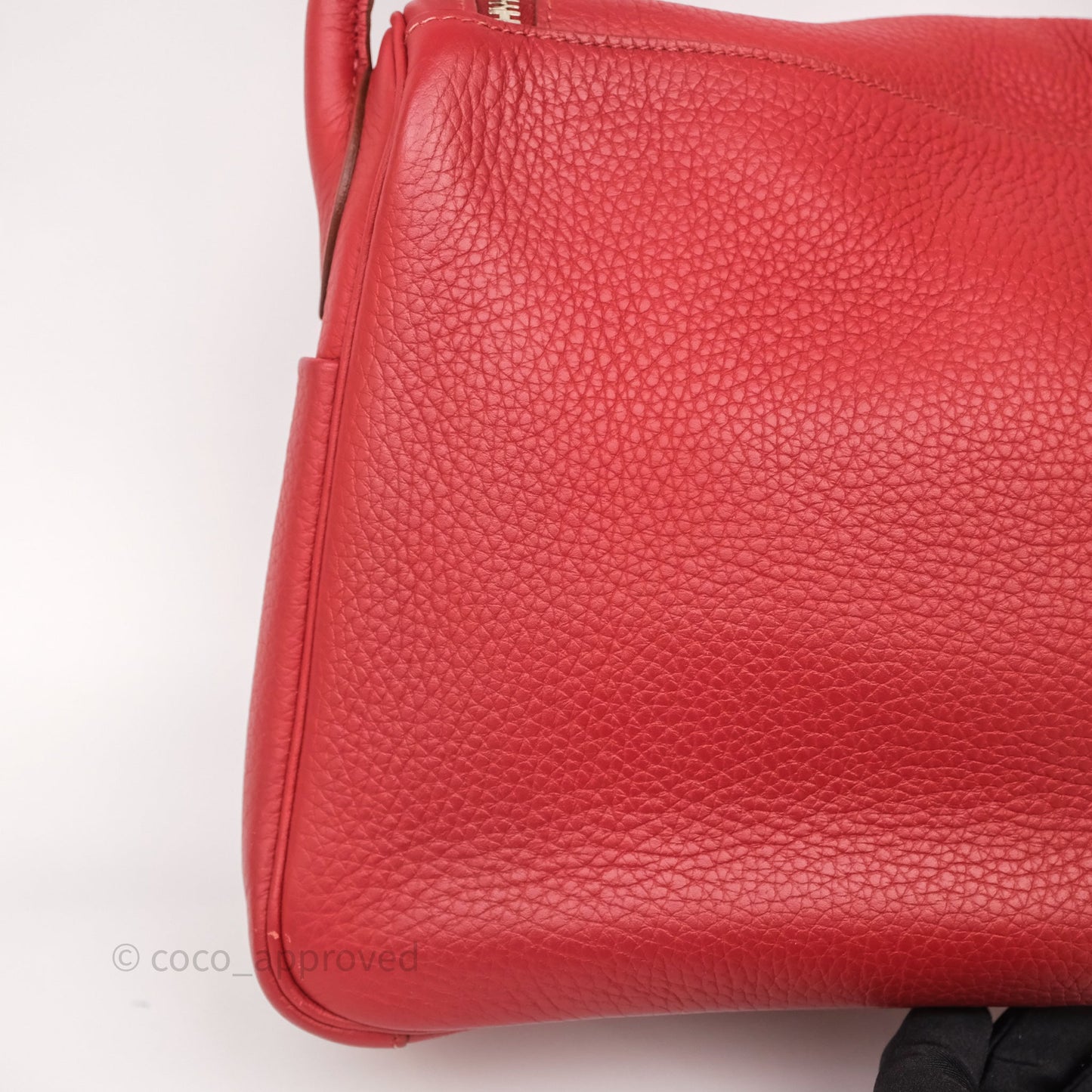 Hermès Lindy 30 Rouge Garance 54 Clemence Palladium Hardware