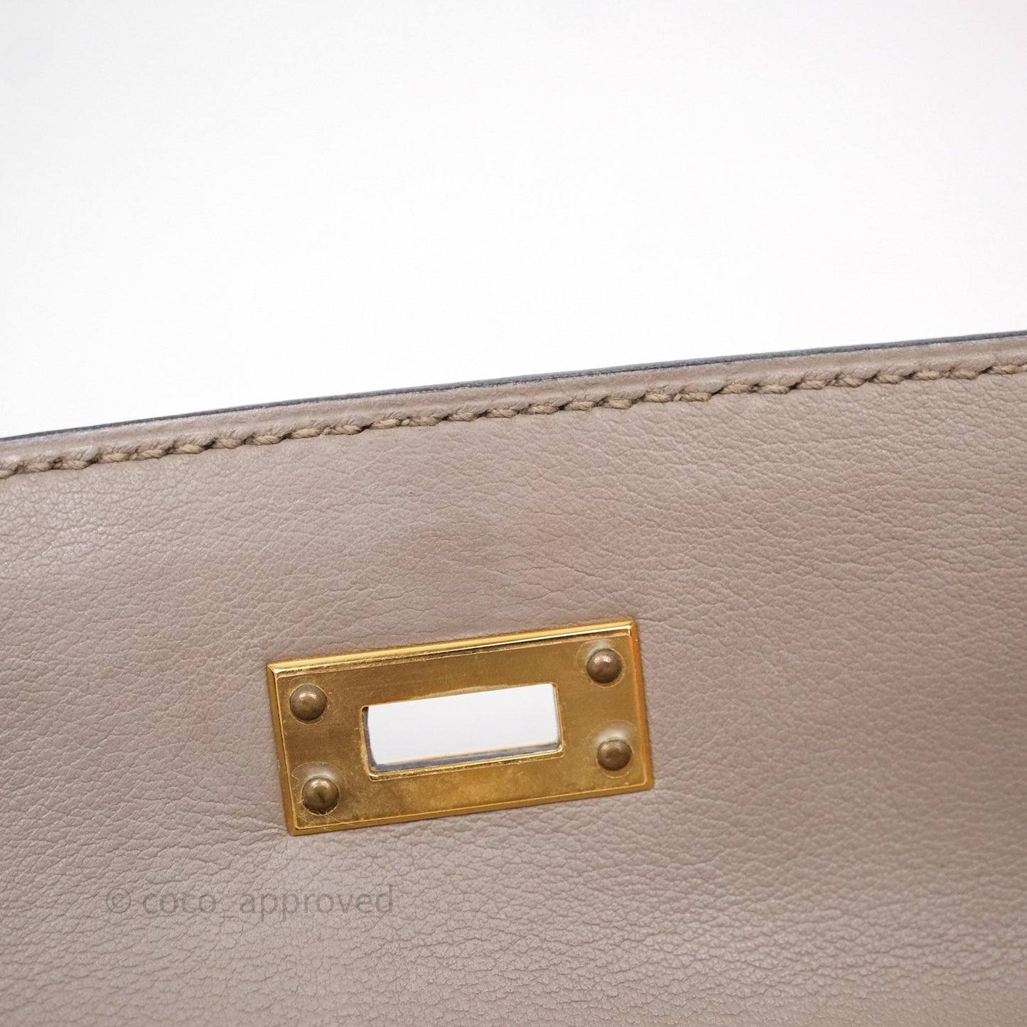 Hermès Kelly Pochette Gris Asphalte M8 Swift Gold Hardware