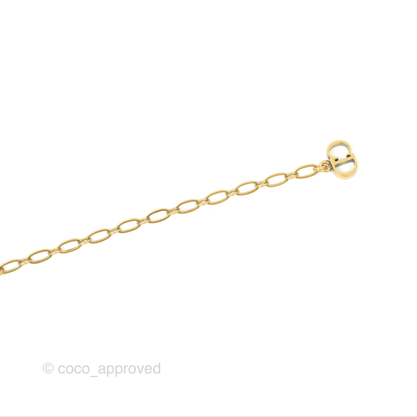 Dior J'adior Ribbon Choker Necklace Black Aged Gold Tone