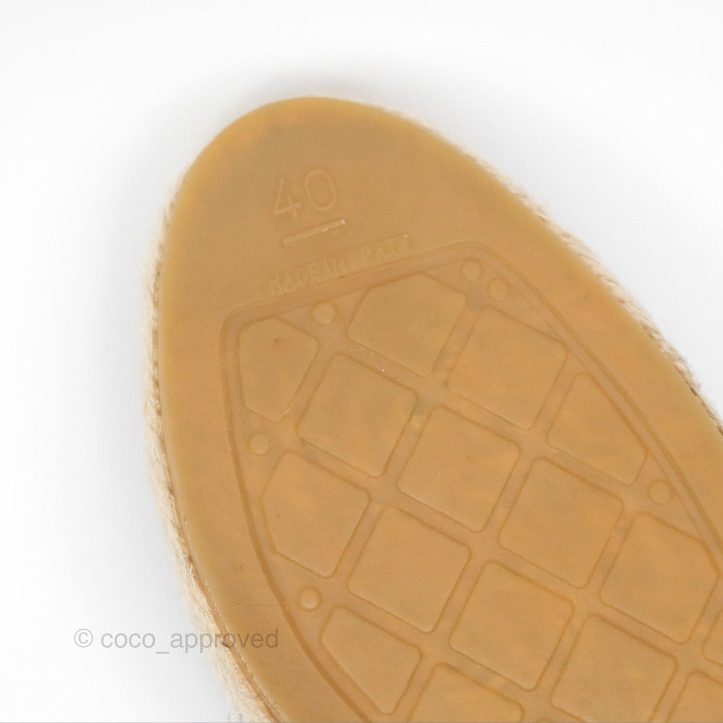 Chanel Espadrille Brown Leather Size 40