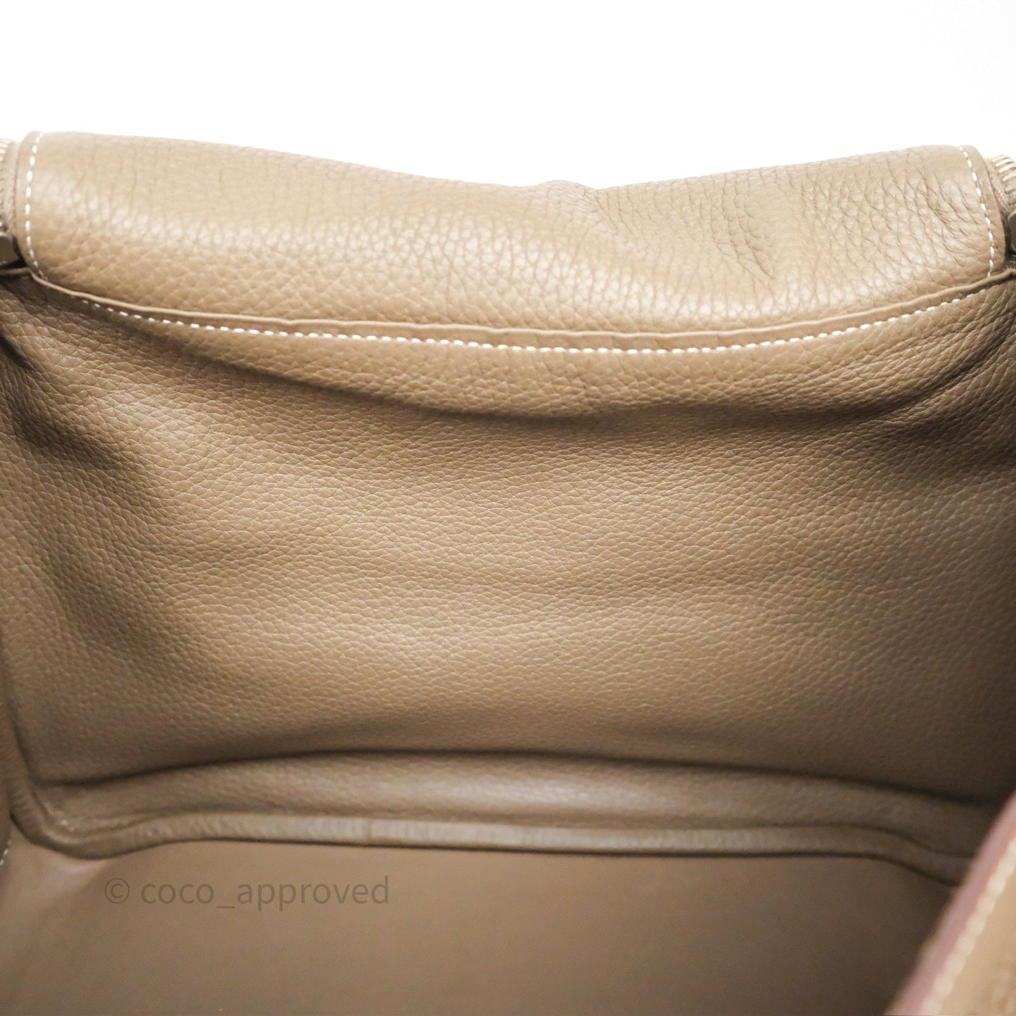 Hermès Lindy 30 Etoupe 18 Clemence Palladium Hardware