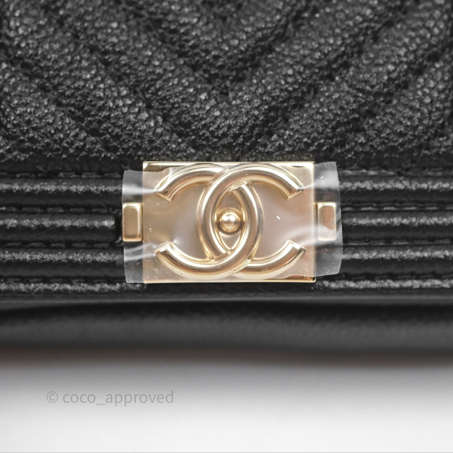 Chanel Chevron Mini Boy Belt Bag Black Caviar Gold Hardware