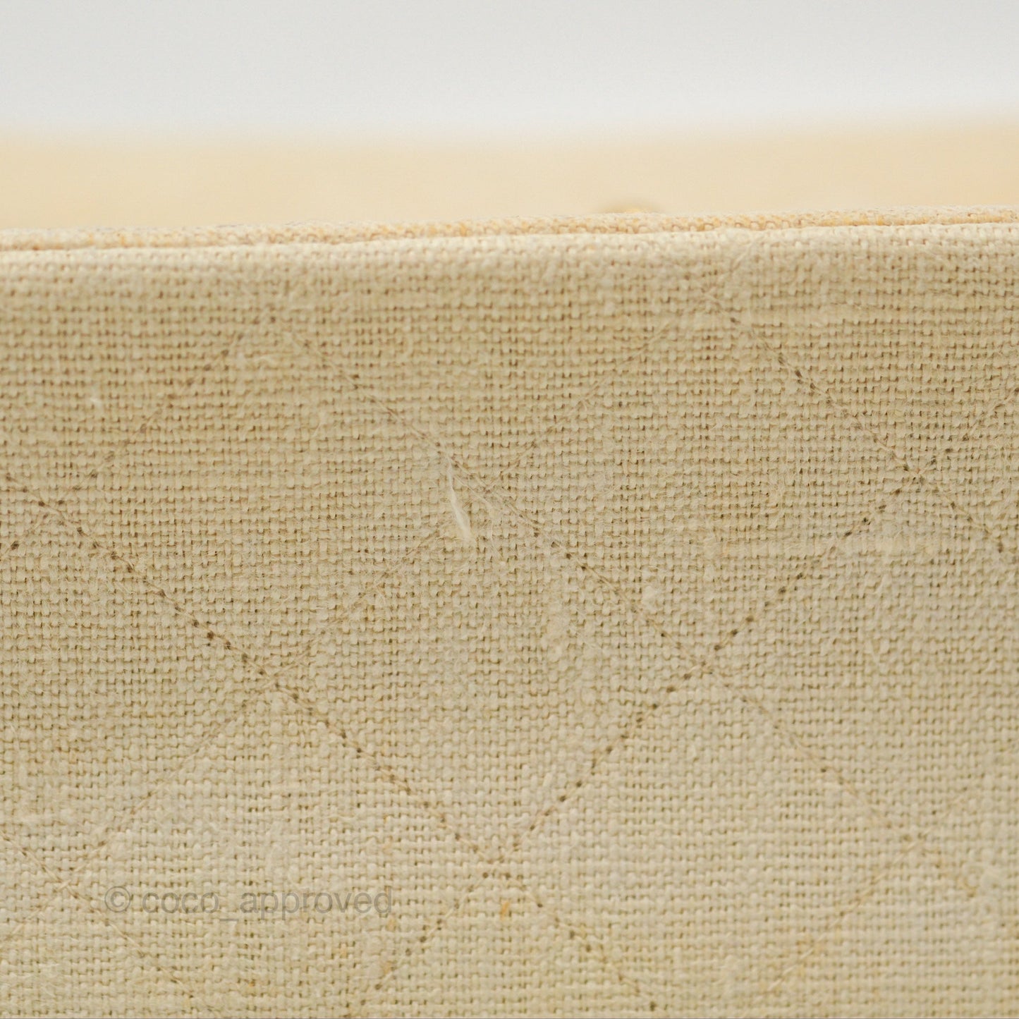 Chanel Vintage XL Jumbo Single Flap Beige Cotton Canvas 24K Gold Hardware