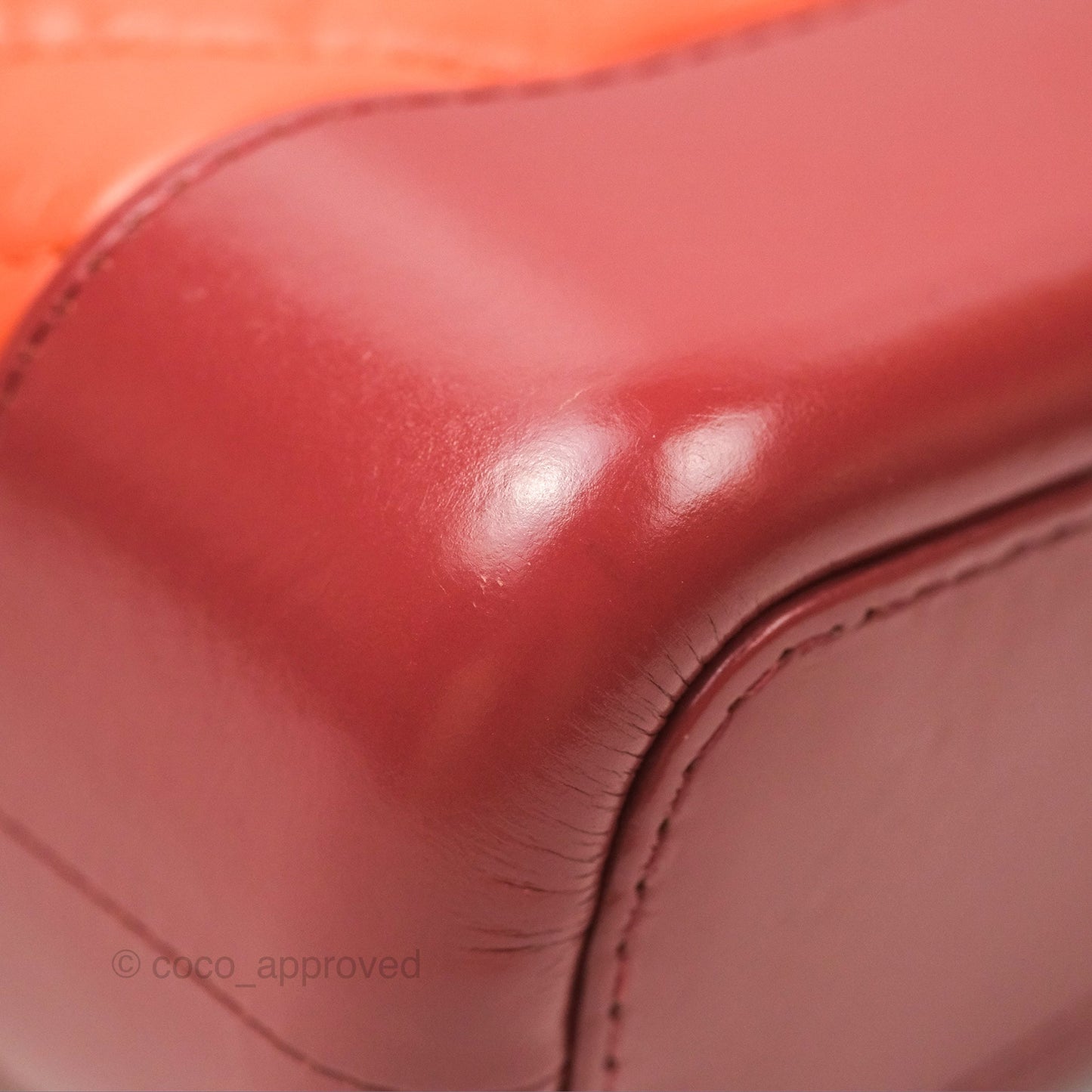 Chanel Small Gabrielle Hobo Chevron Orange Red Aged Calfskin