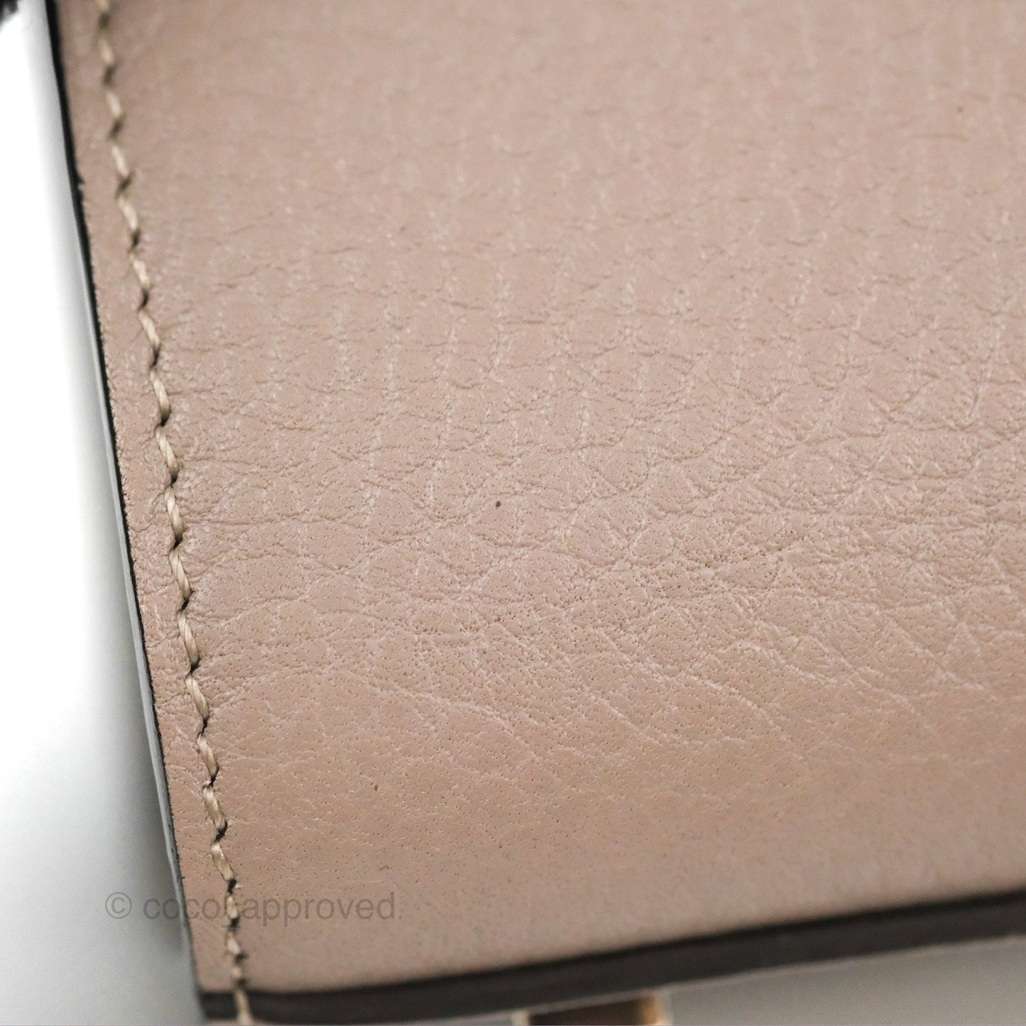 Moynat Réjane PM bag Tourterelle Grained Blush Leather Silver Hardware