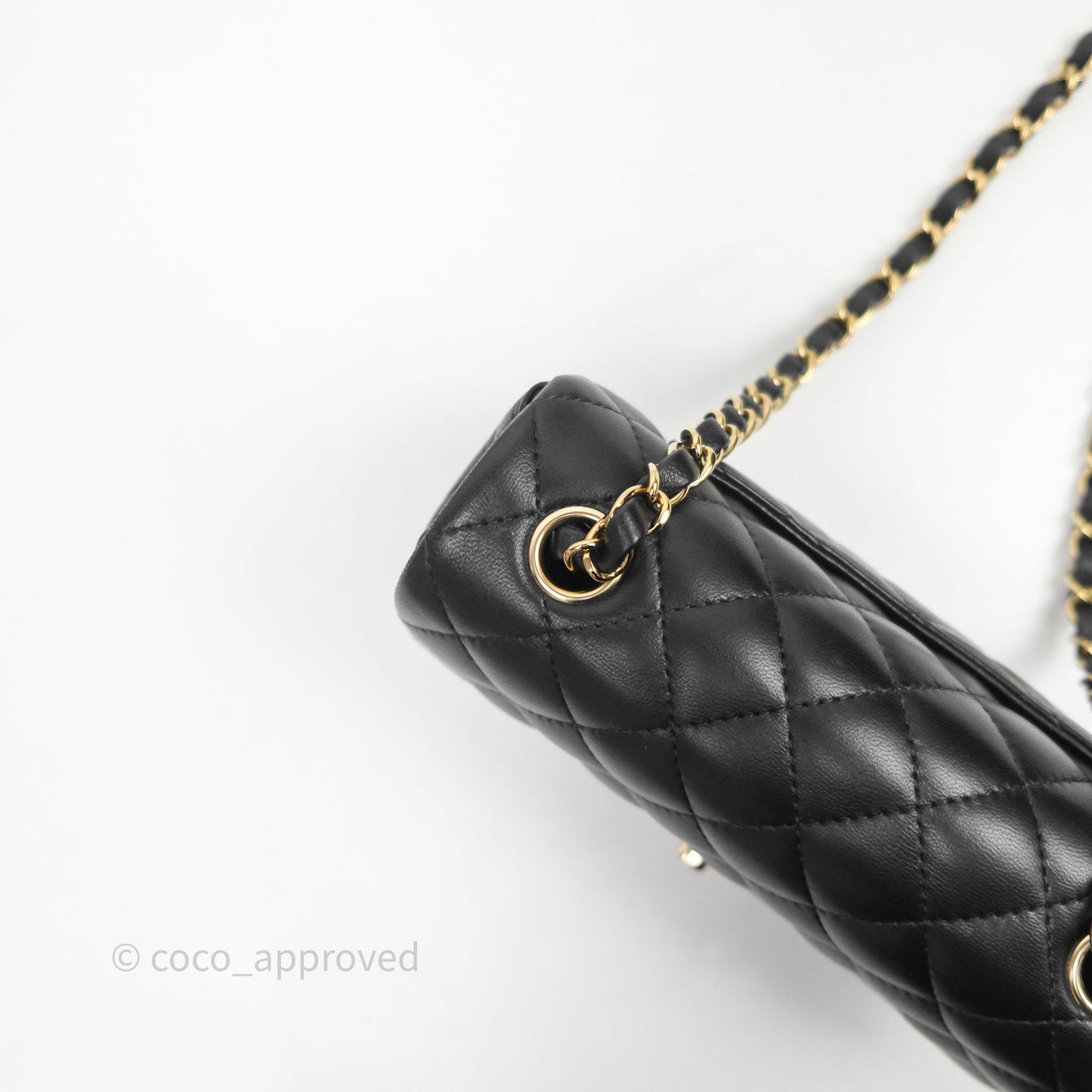 Chanel Mini Rectangular Black Lambskin Bag Gold Hardware