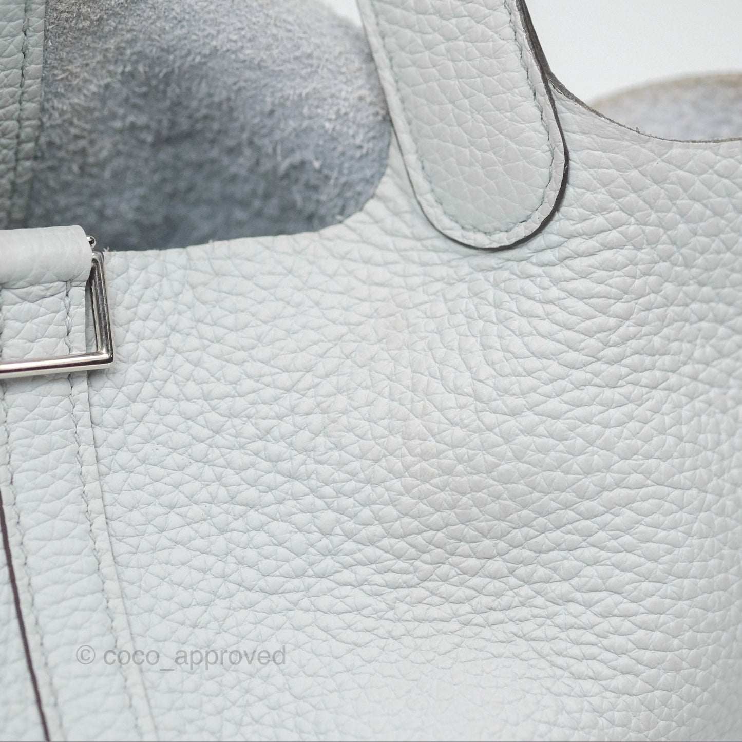 Hermès Picotin Lock 18 Bleu Pale Taurillon Clemence Palladium Hardware