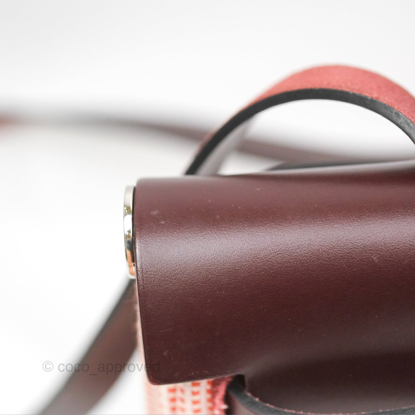 Hermès Herbag Retourne Zip 31 Ecru/Brique/Mauve Pale/Rouge Sellier Canvas Palladium Hardware