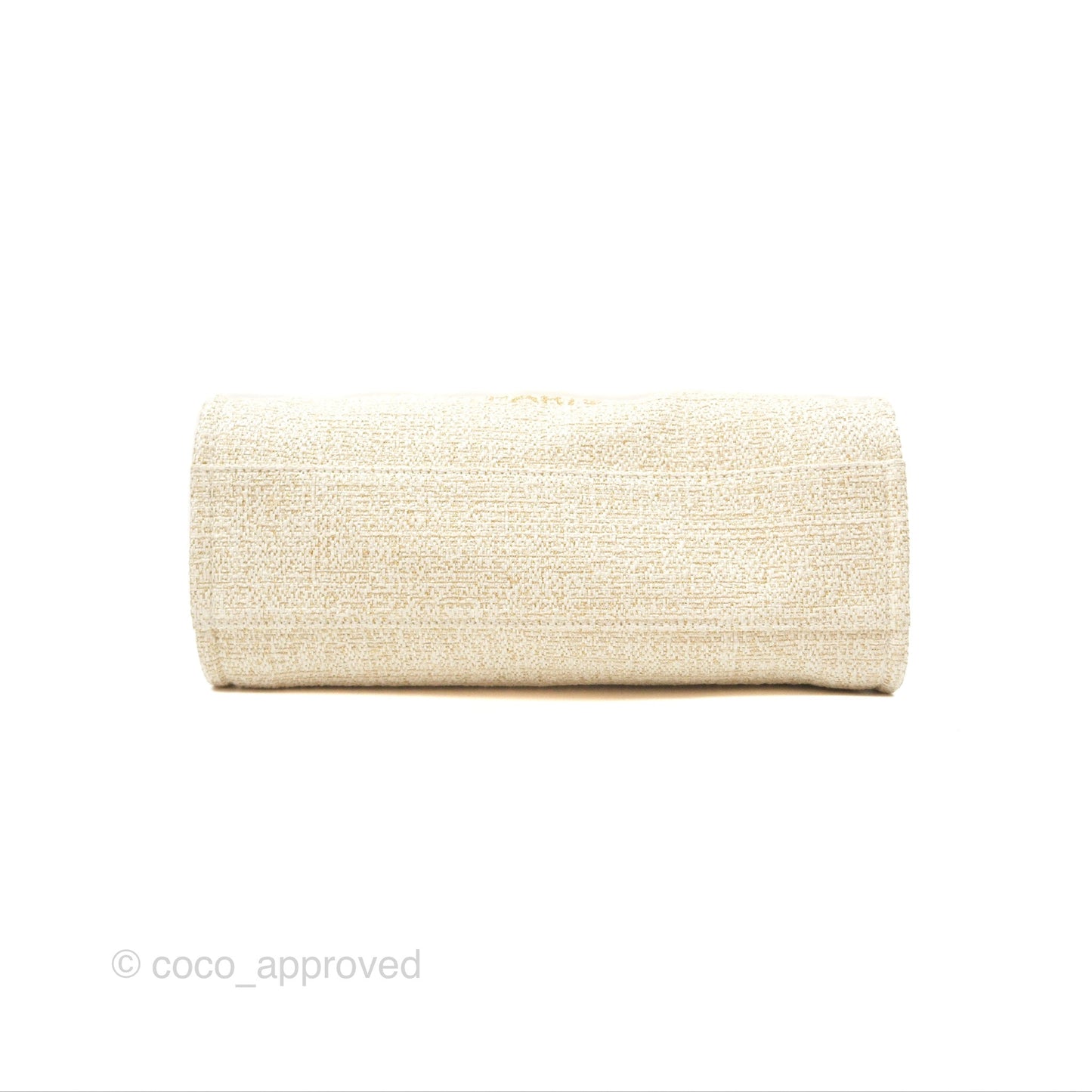 Chanel Medium Deauville Tote Ivory Lurex Boucle Gold Hardware