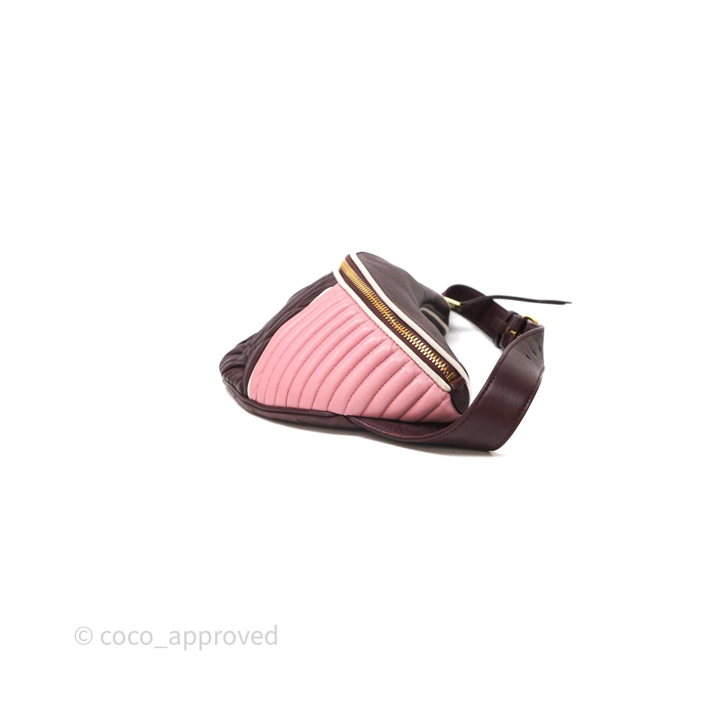Miu Miu Bumbag Burgundy/Pink Gold Hardware