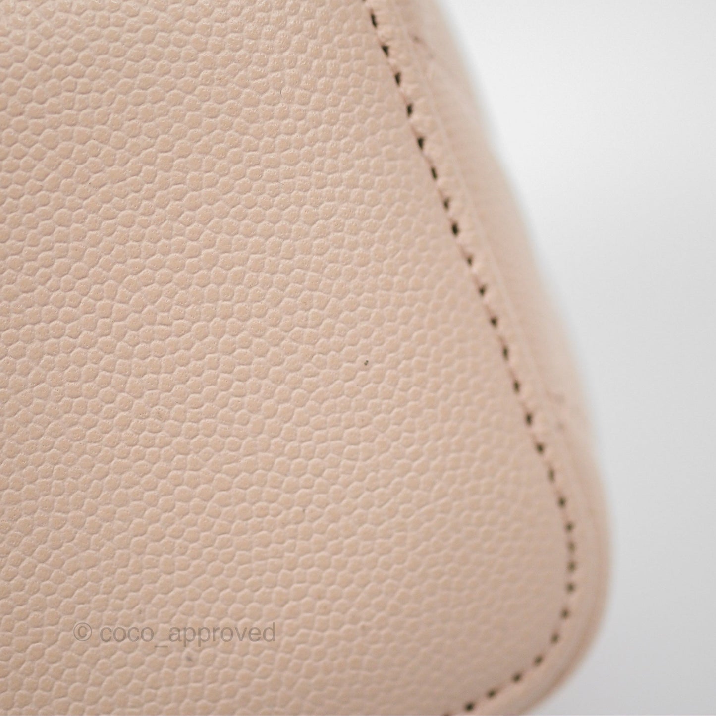 Chanel Vanity with Classic Chain Light Beige Caviar Gold Hardware 22C