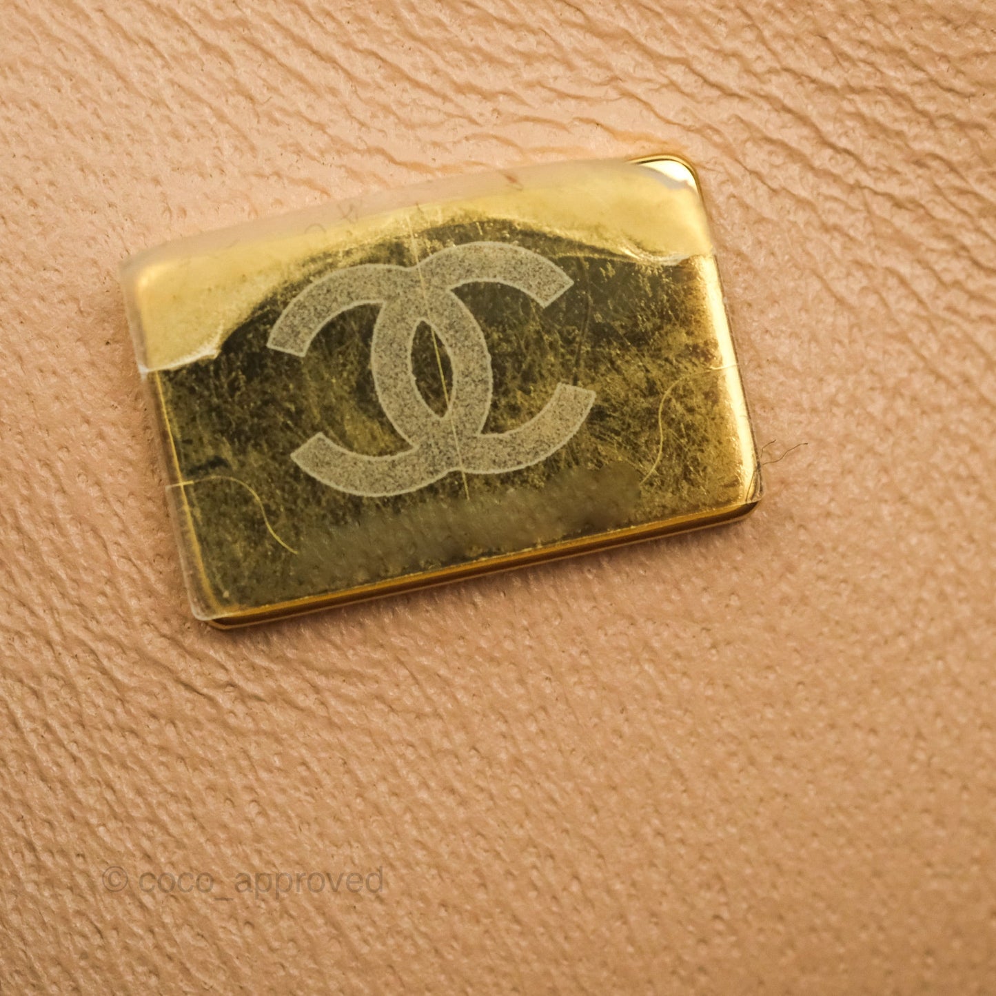 Chanel Quilted Mini Rectangular Flap Beige Lambskin Gold Hardware