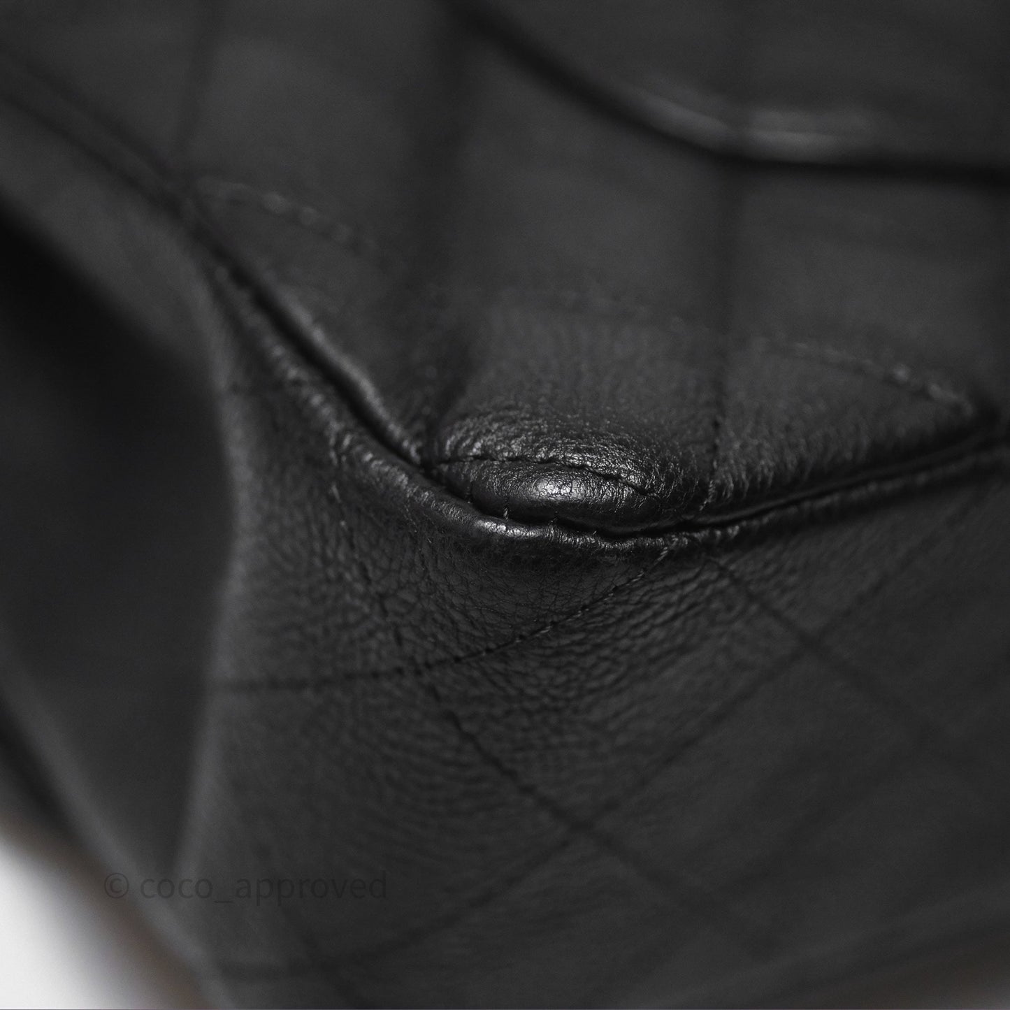 Chanel Classic Quilted M/L Medium Double Flap So Black Calfskin