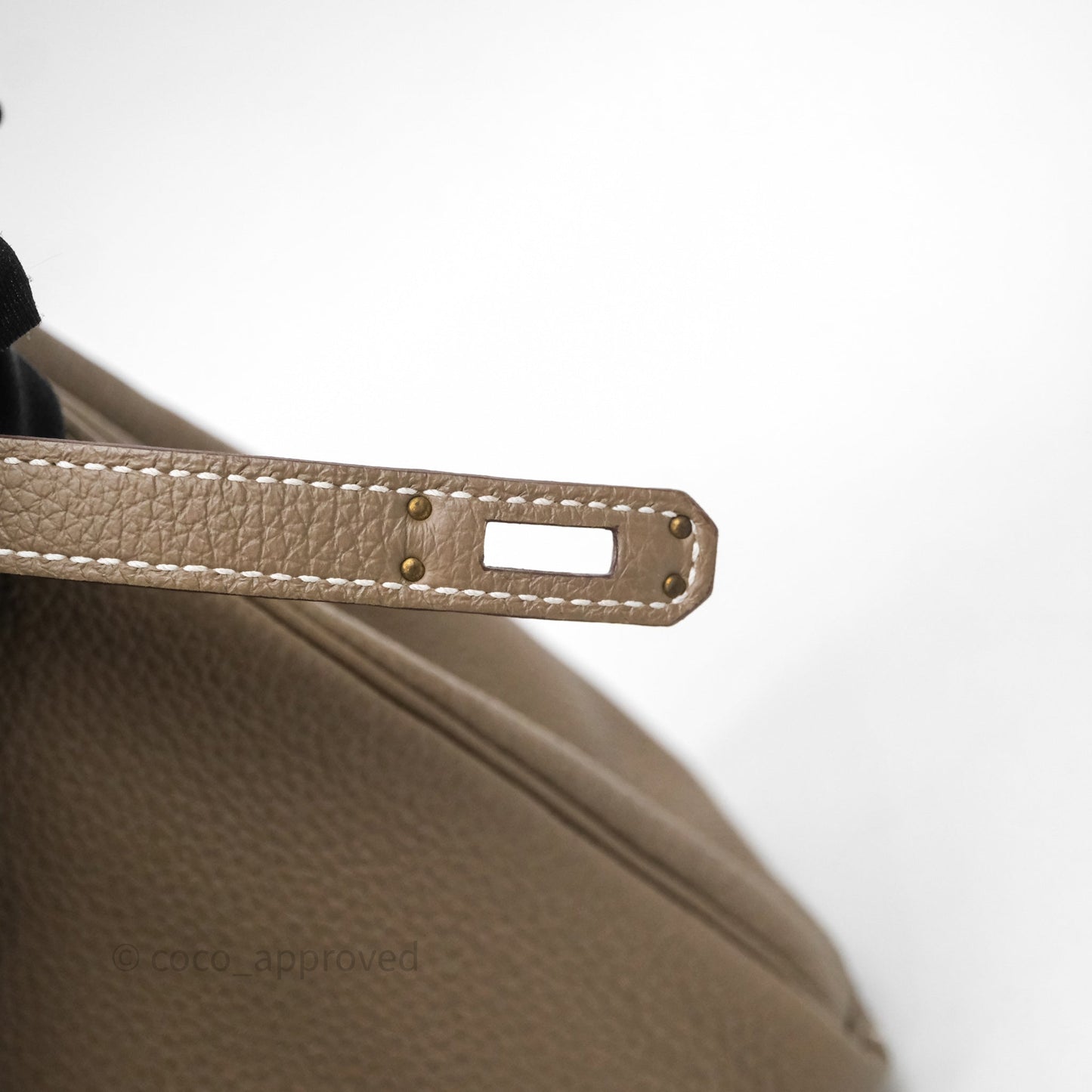 Hermes Kelly 25 Etoupe 18 Togo Gold Hardware
