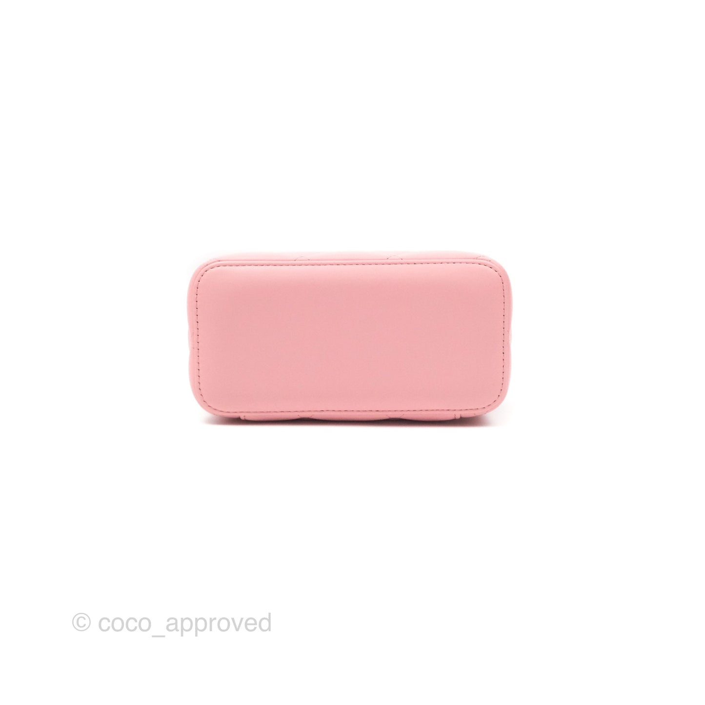 Chanel Resin Elegant Chain Vanity Case Pink Lambskin Gold Hardware
