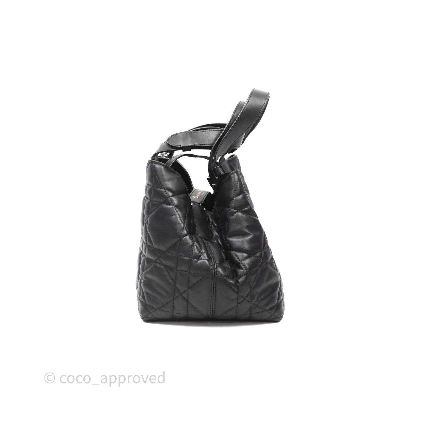 Christian Dior Medium Dior Toujours Bag Black Macrocannage Calfskin