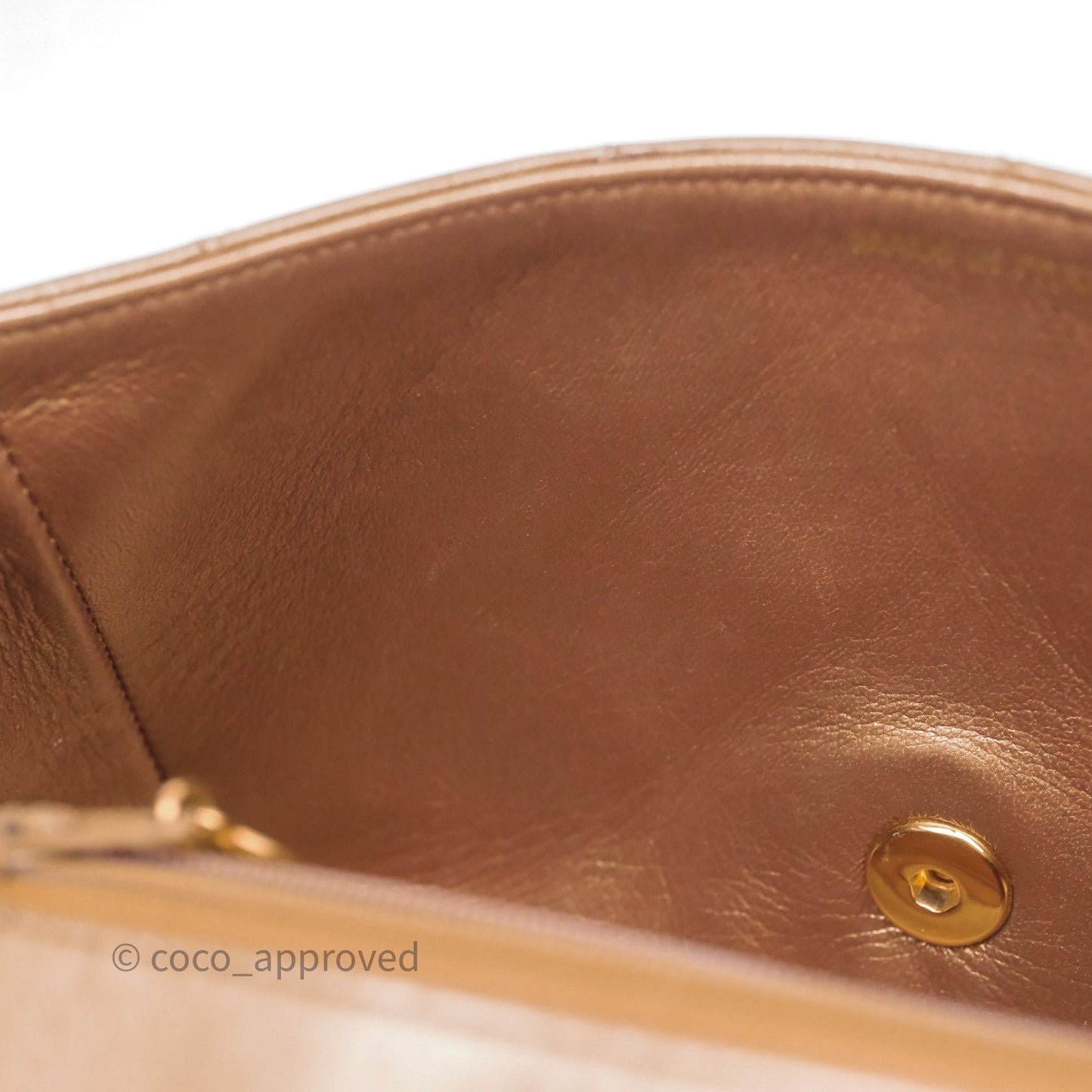 Chanel Vintage Small Quilted Classic Diana Flap Bag Gold Lambskin 24K Gold Hardware