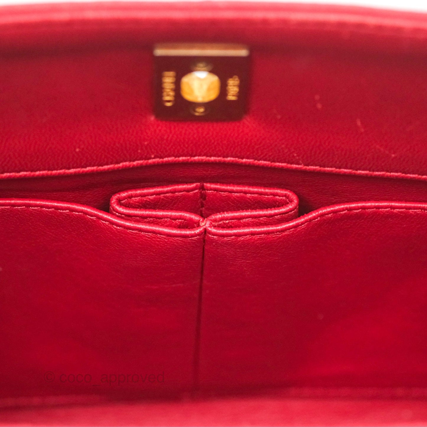 Chanel Tote Bag Red Lambskin Aged Gold Hardware