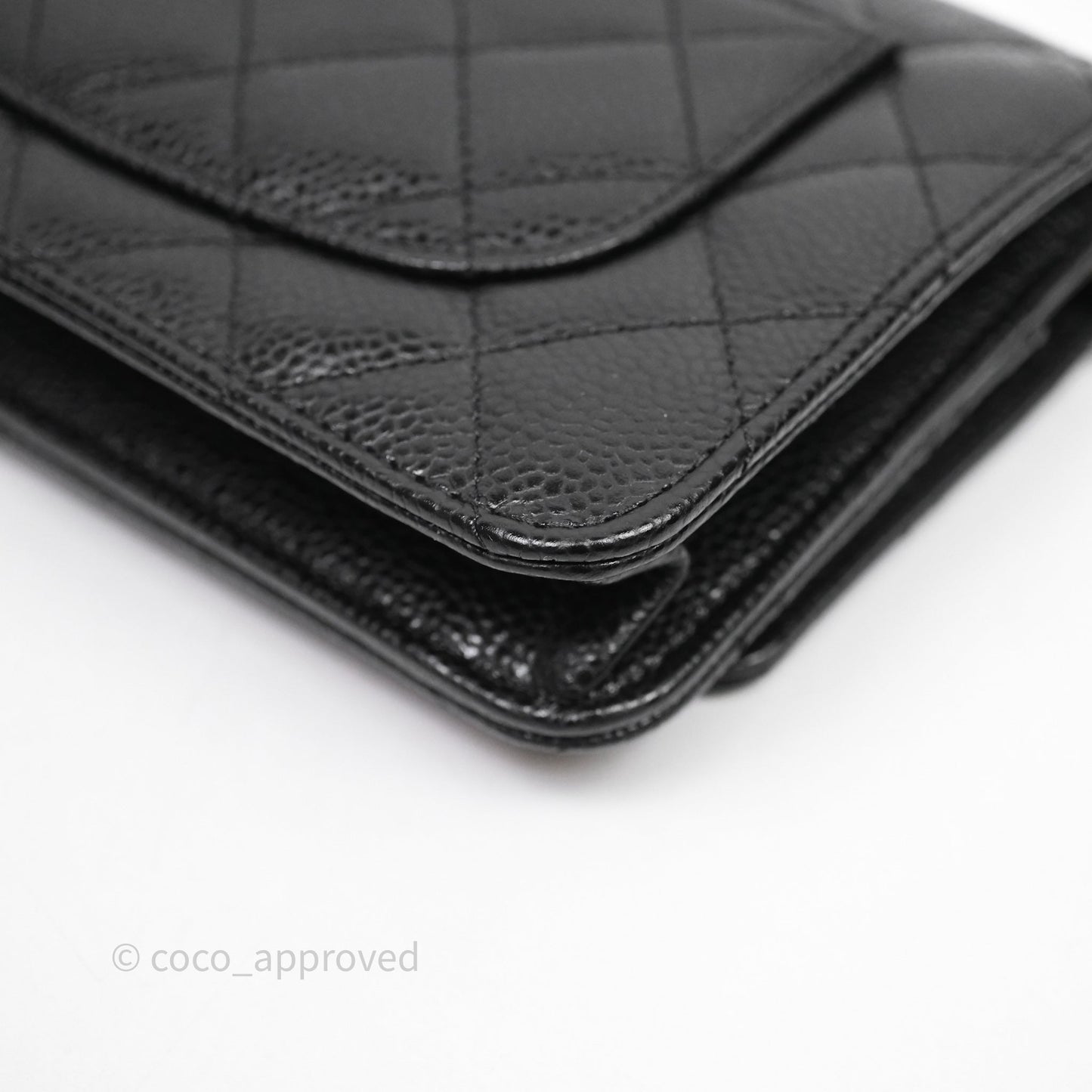 Chanel Quilted WOC Black Caviar Gold Hardware