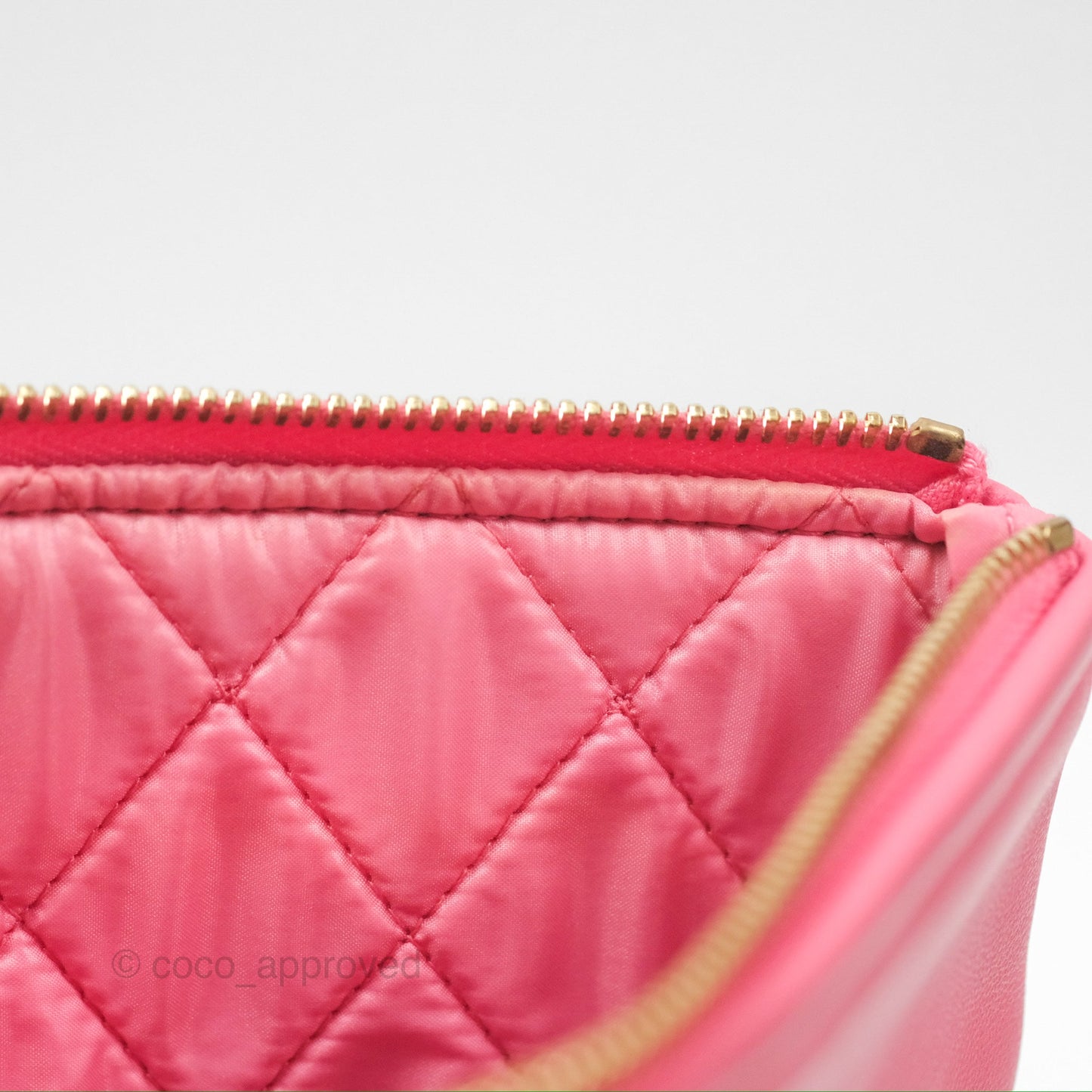 Chanel Cosmetic Case Clutch Patchwork Lambskin Gold Hardware