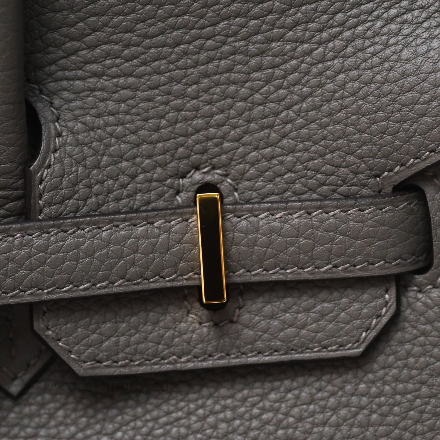 Hermès Birkin 25 Retourne Gris Meyer 0L Togo Gold Hardware