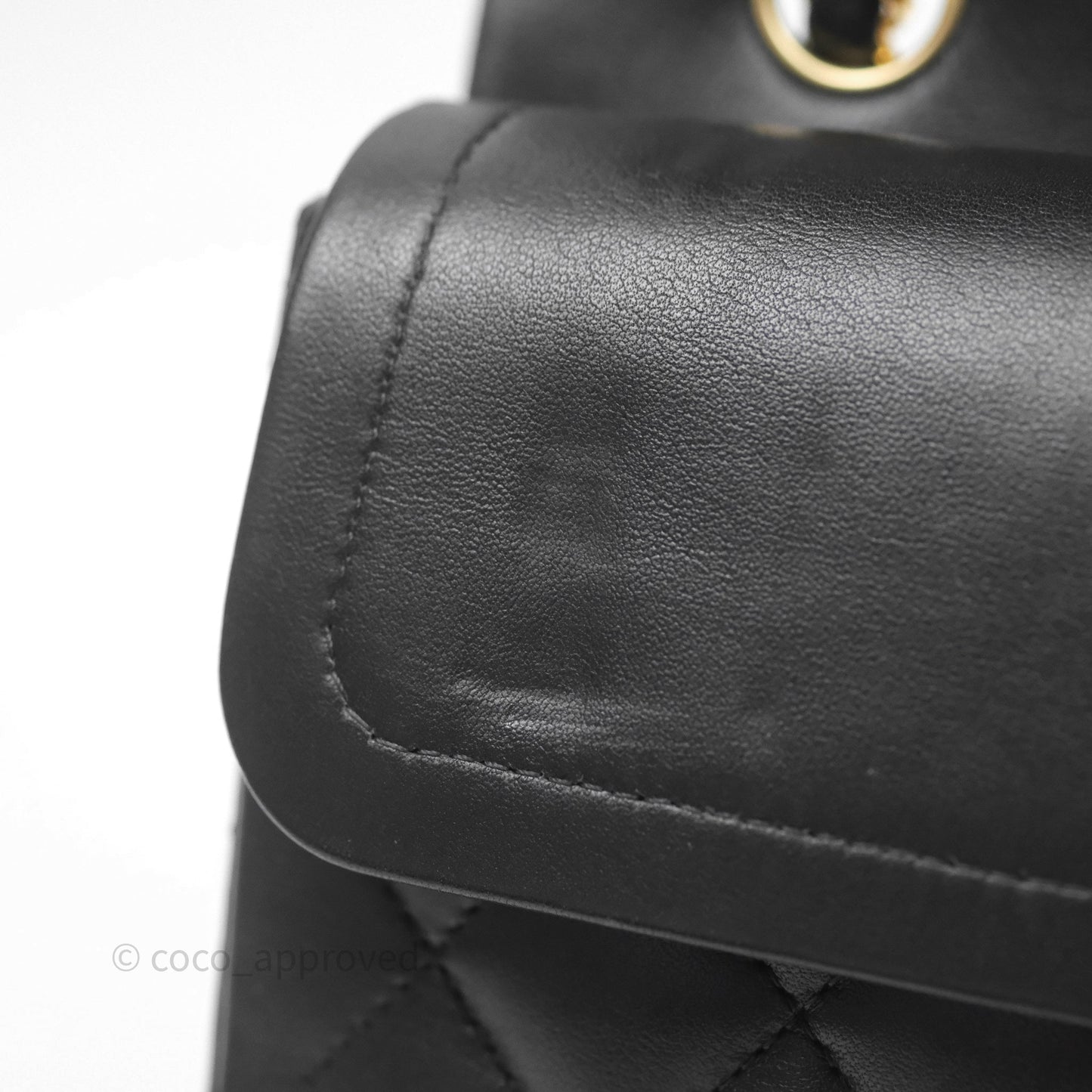 Chanel Small Classic Flap Quilted Black Lambskin Gold Hardware