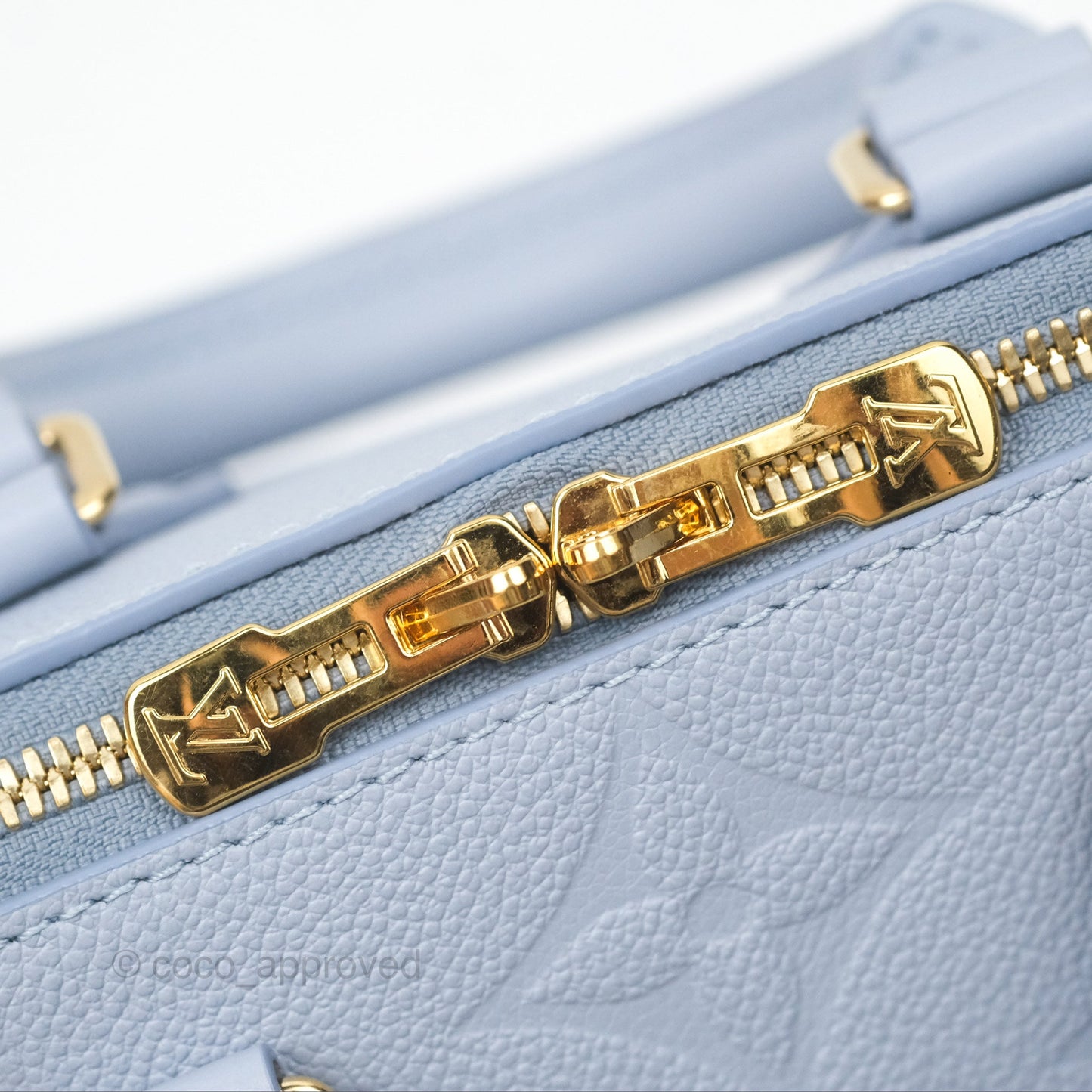 Louis Vuitton Speedy Bandoulière 20 Monogram Empreinte Leather Blue Hour