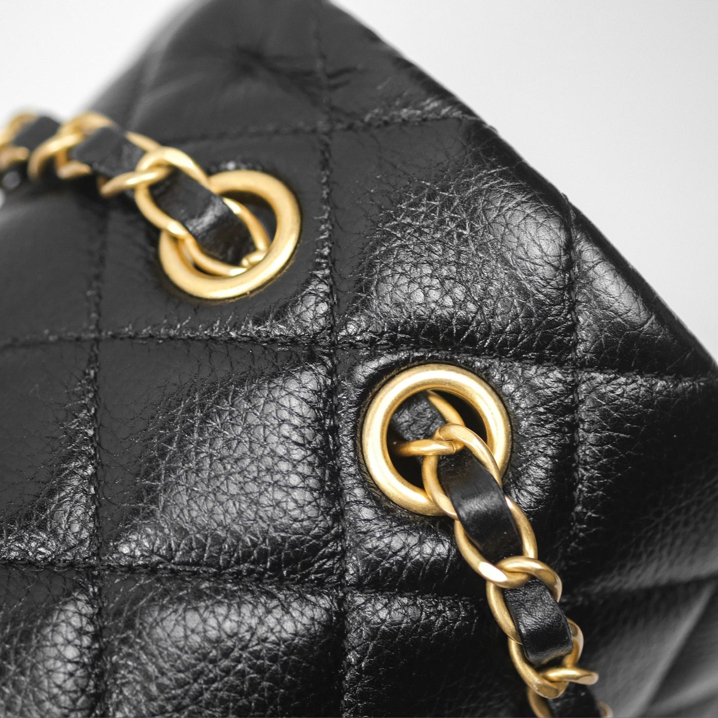 Chanel Quilted XXL Classic Flap Travel Bag Black Caviar Aged Gold Hardware 24C