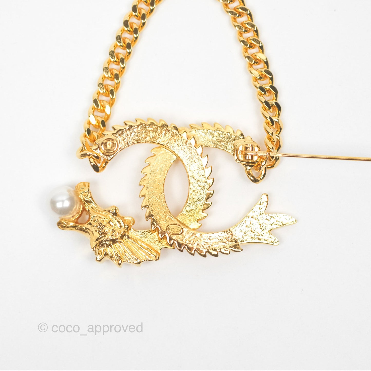 Chanel CC Dragon Chinese New Year Edition Brooch Gold Tone 24C