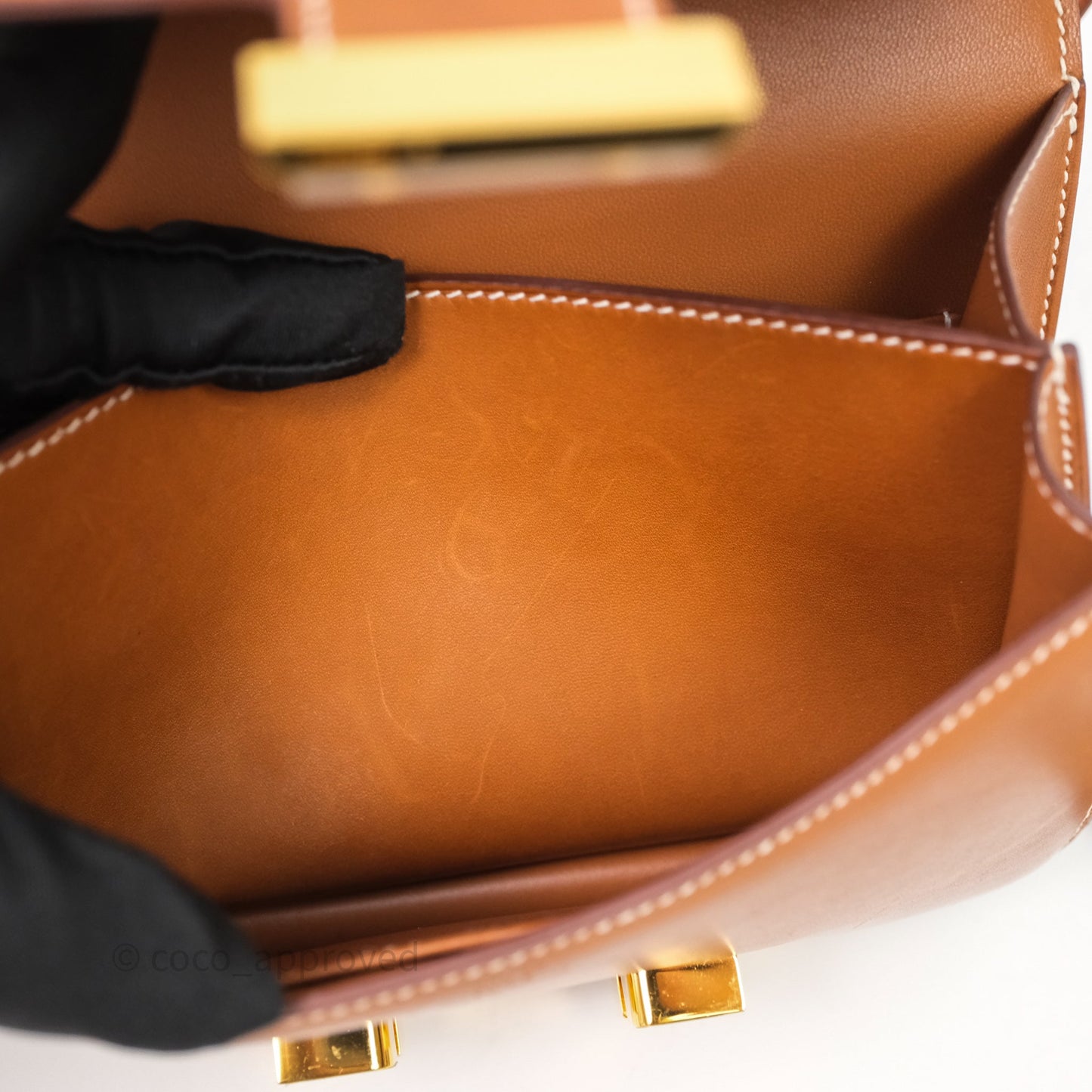 Hermès Constance Mini Smooth Barenia Leather Gold Hardware