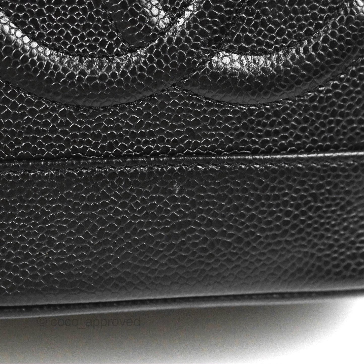 Chanel Vintage Vanity Case Black Caviar Gold Hardware