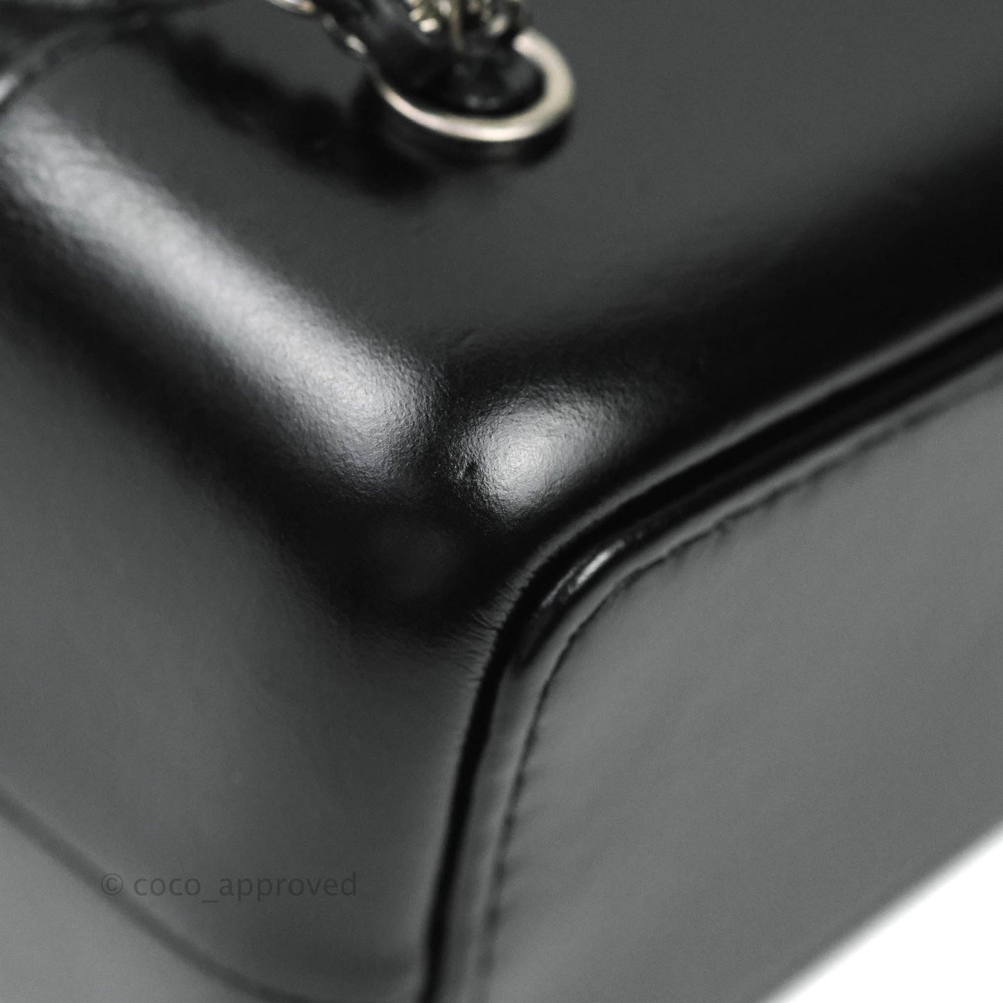 Chanel Small Chevron Gabrielle Backpack Black Aged Calfskin