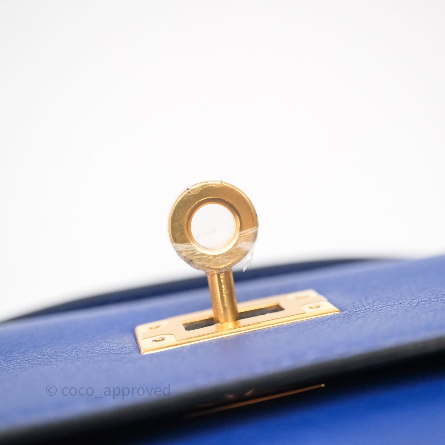 Hermès Kelly Pochette Clutch Electric Blue Swift Gold Hardware