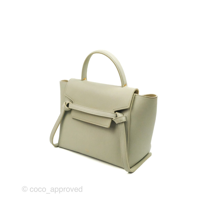 Celine Micro Belt Bag Light Khaki Grained Calfskin Silver Hardware