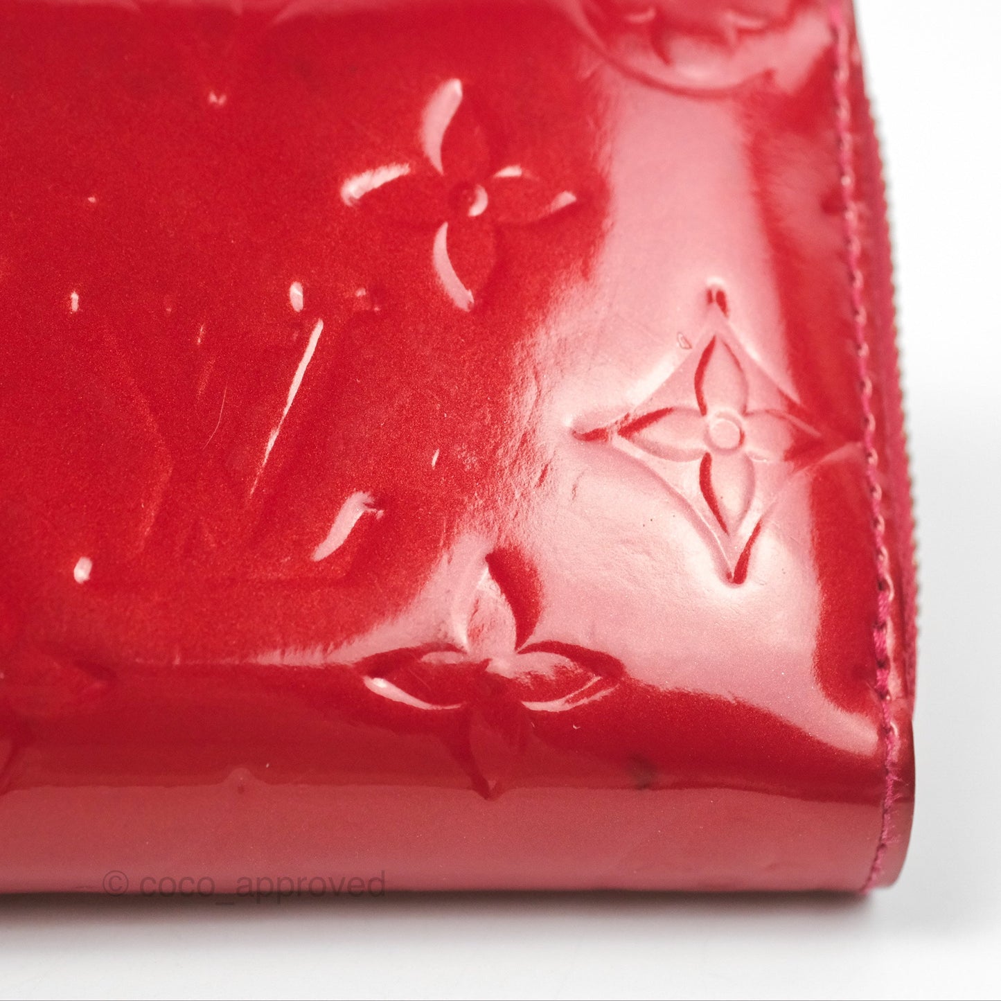 Louis Vuitton Vernis Zippy Coin Purse Rouge Grenadine Patent