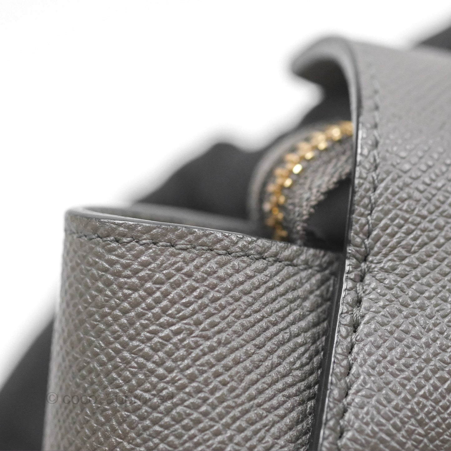 Celine Pico Belt Bag Grey Grained Calfskin Gold Hardware
