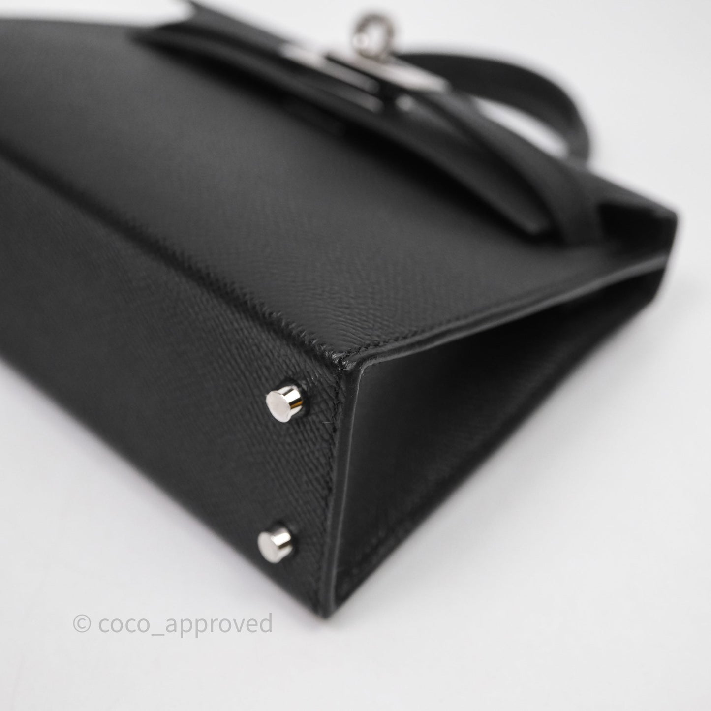 Hermès Mini Kelly Black Noir 89 Epsom Palladium Hardware