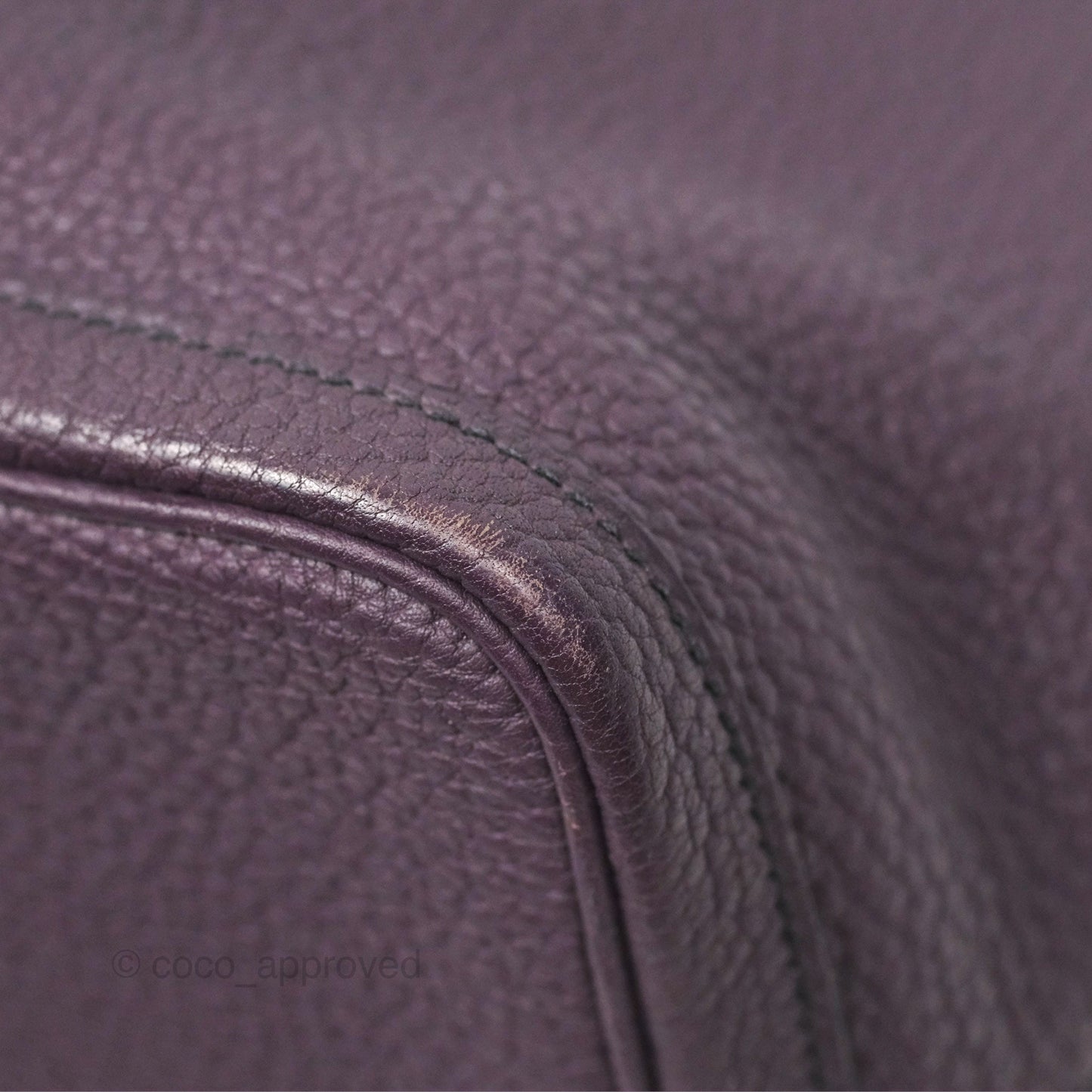 Hermes Garden Party 36 Veau Negonda 59 Raisin Palladium Hardware