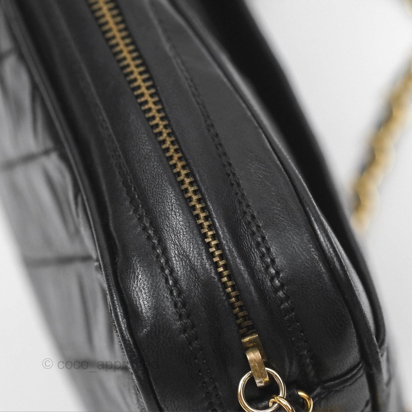 Chanel Vintage Camera Bag Black Lambskin Gold Hardware